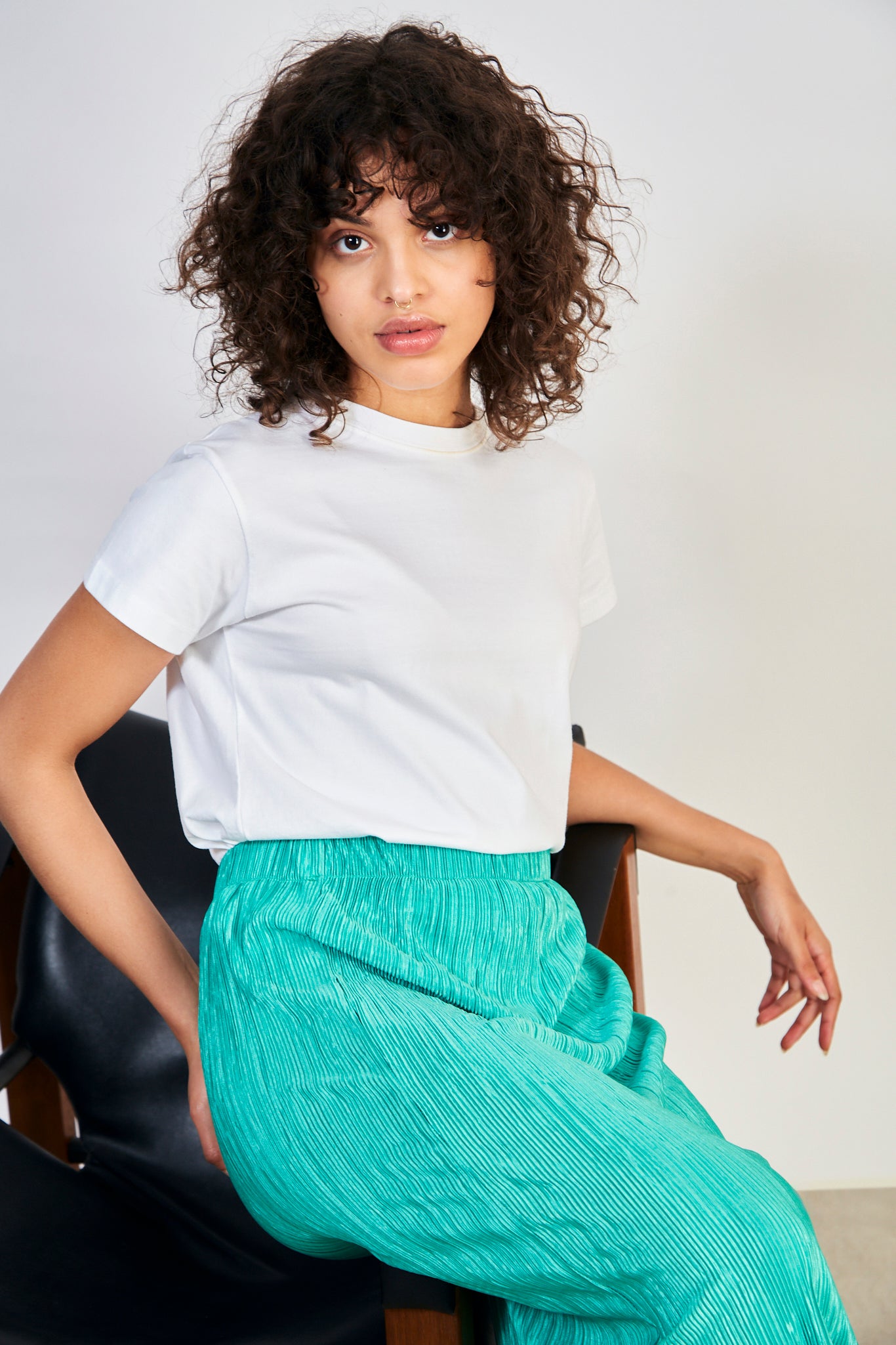 Bright green ribbed skirt_5