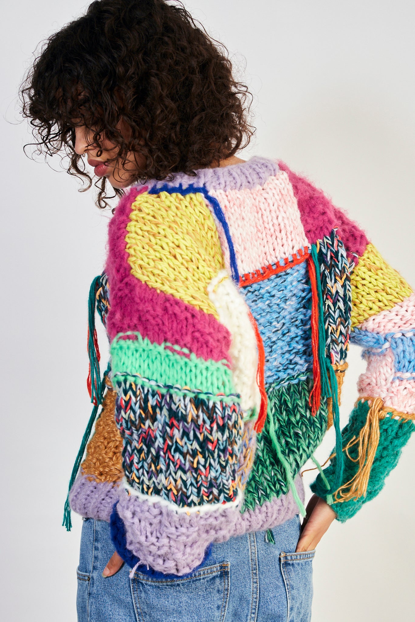 Bright rainbow patchwork jumper_3
