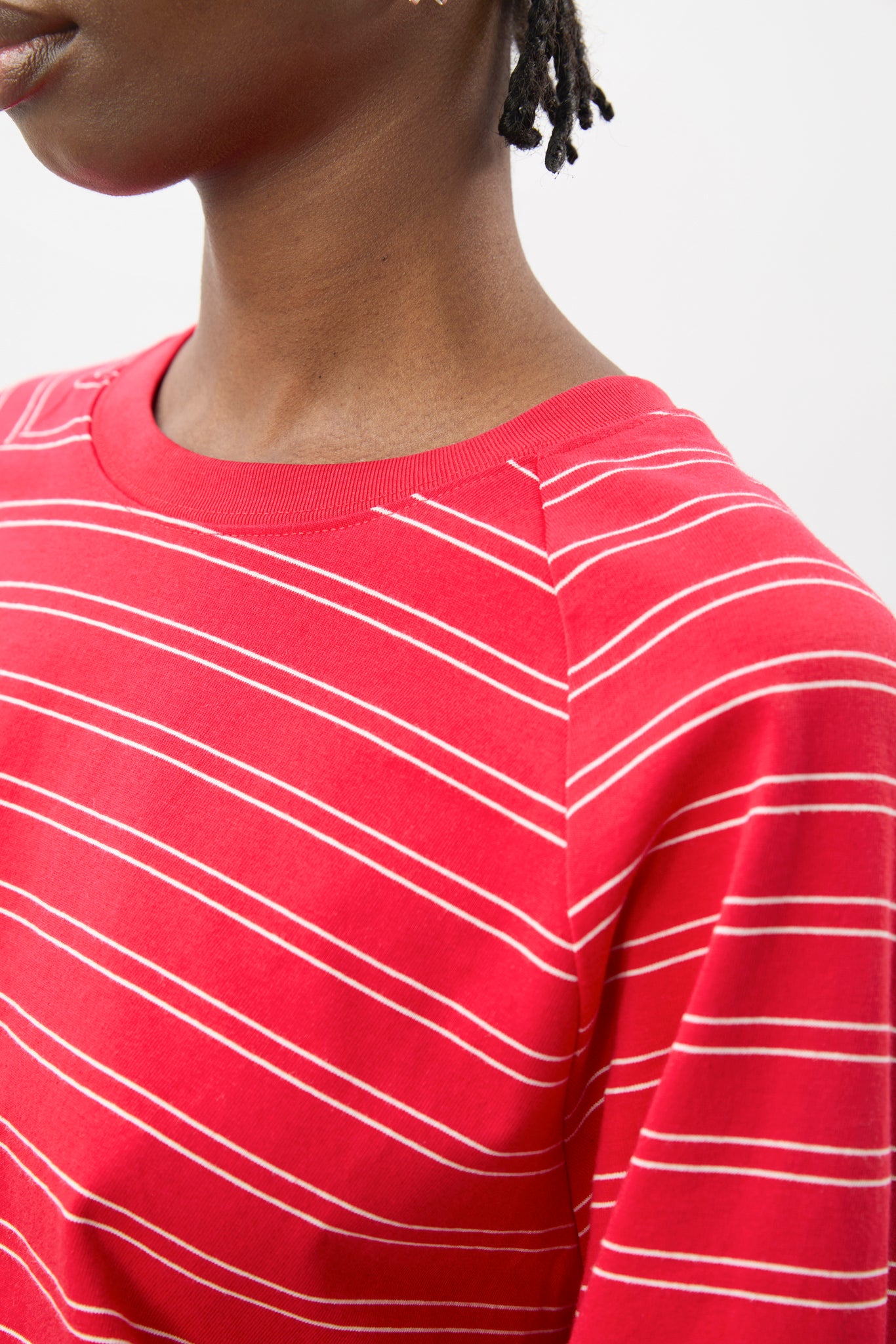 Bright red and ivory multi stripe raglan sleeve top_3