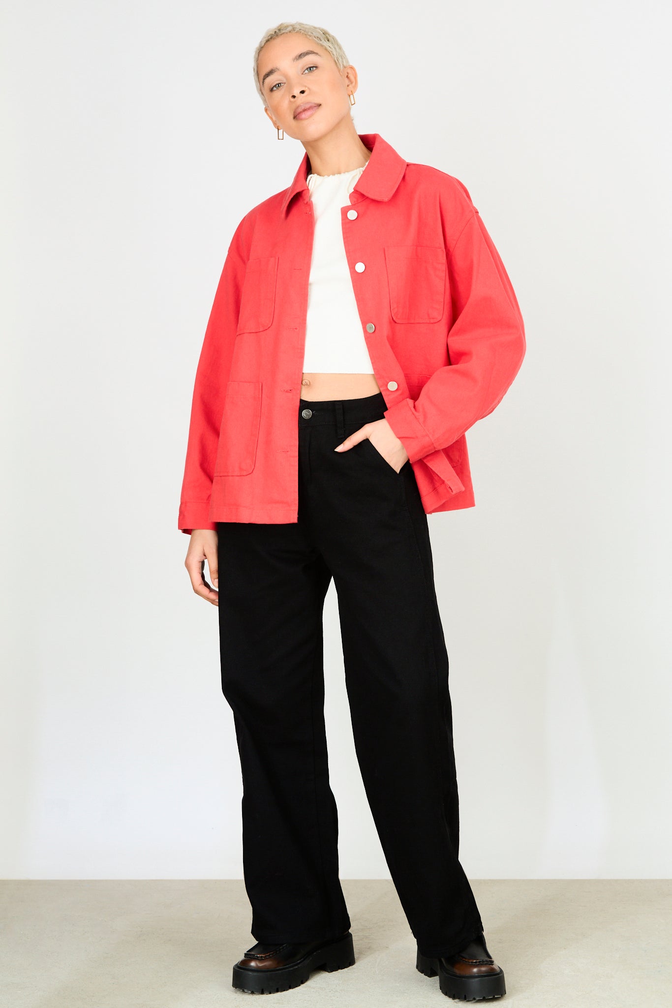 Bright red patch pocket jacket_5
