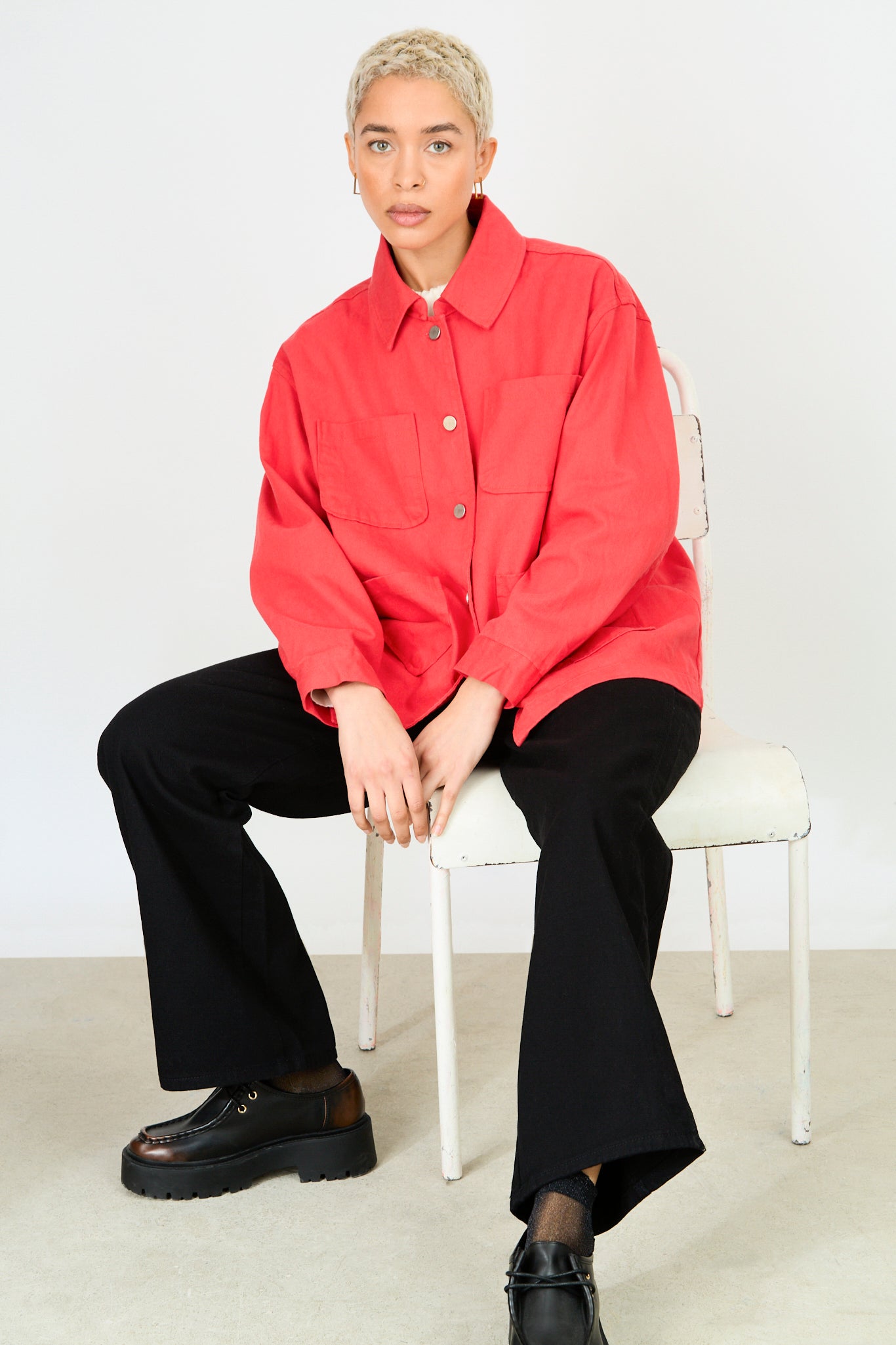 Bright red patch pocket jacket_6