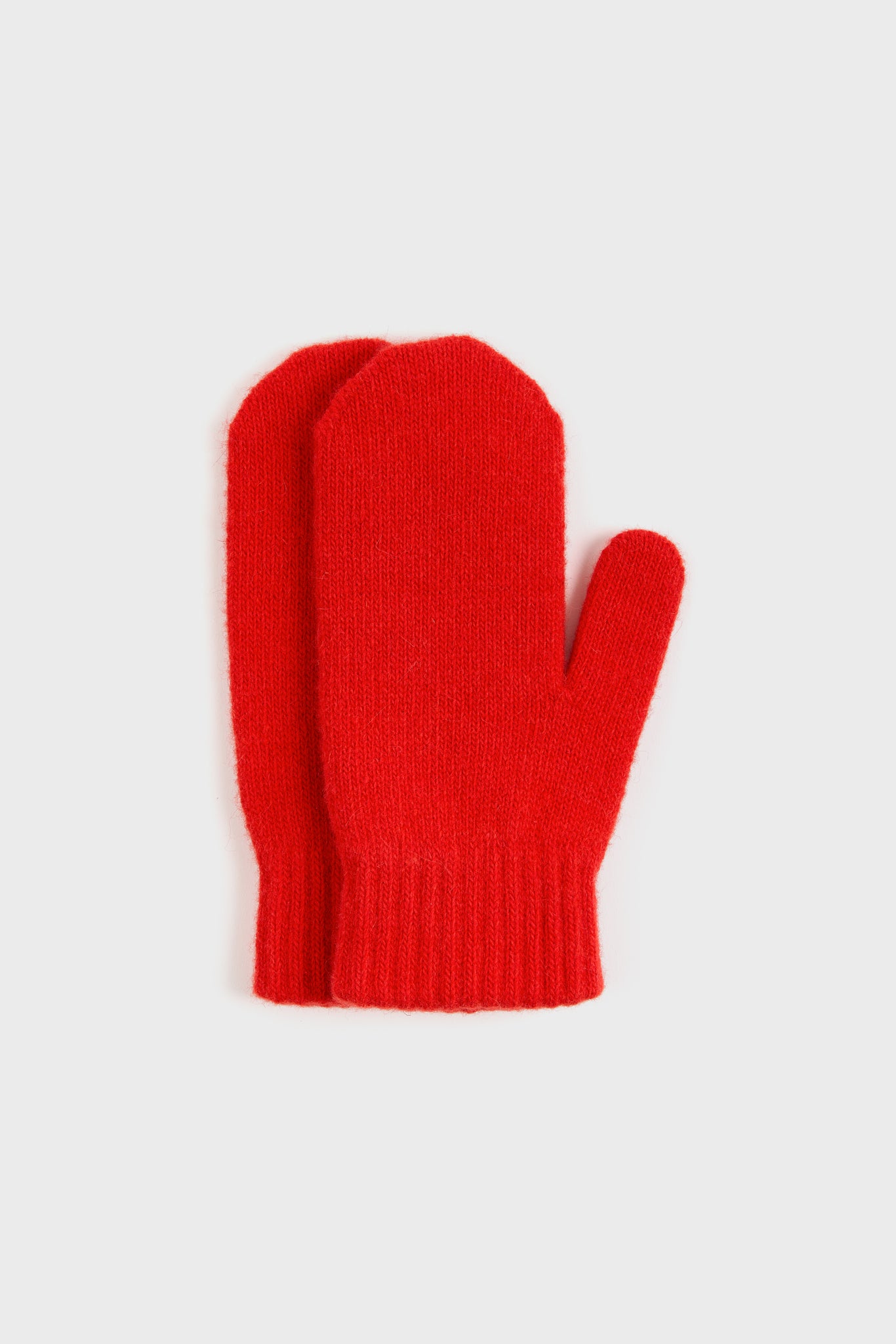 Bright red wool blend mittens_1