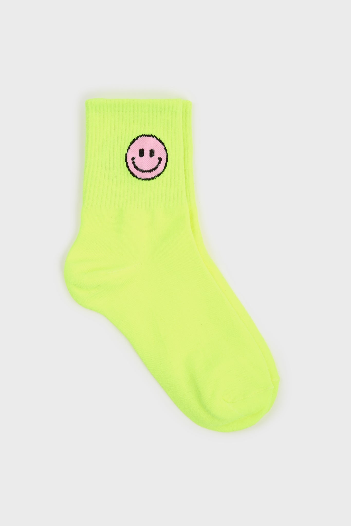 Bright yellow smiley face socks_3