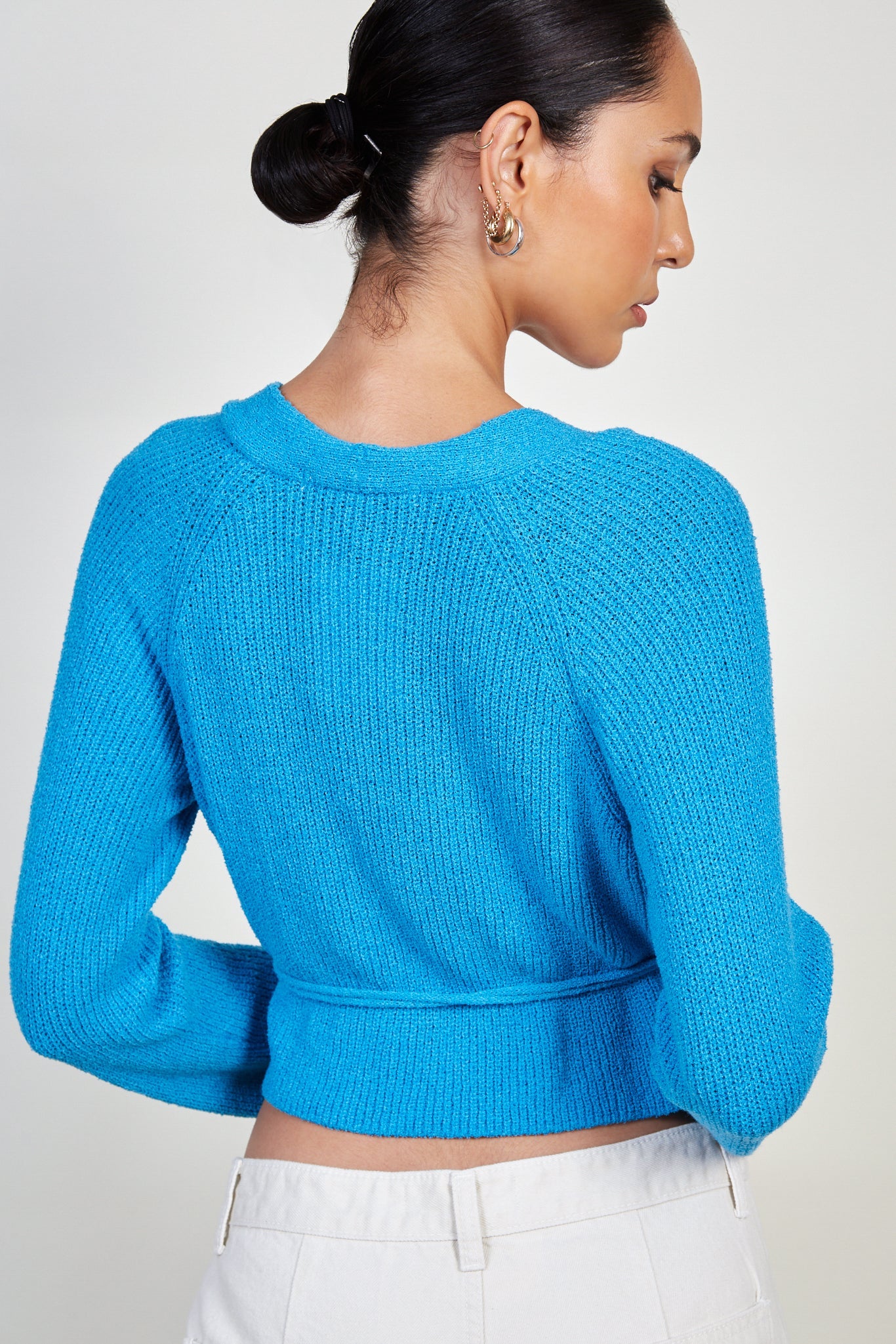 Bright blue wrap waist cardigan_4