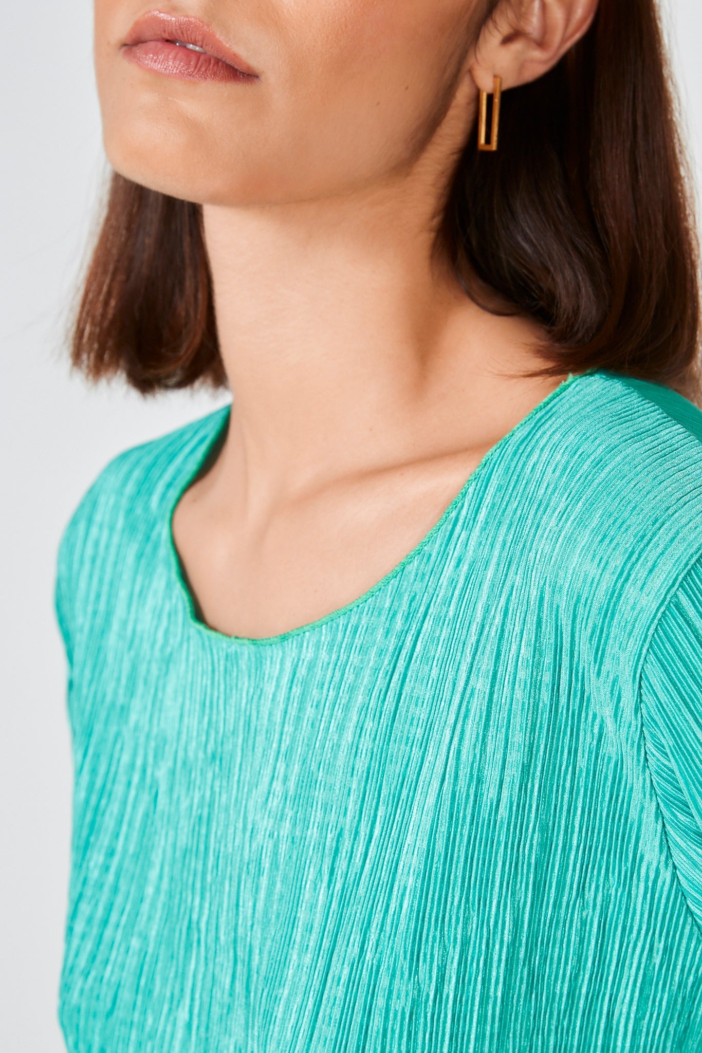 Bright green ribbed tee_4