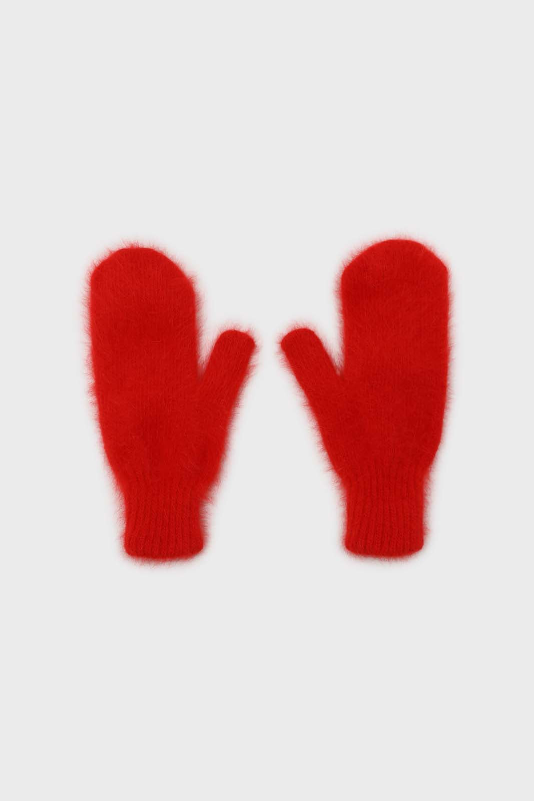Bright red mohair mittens_1