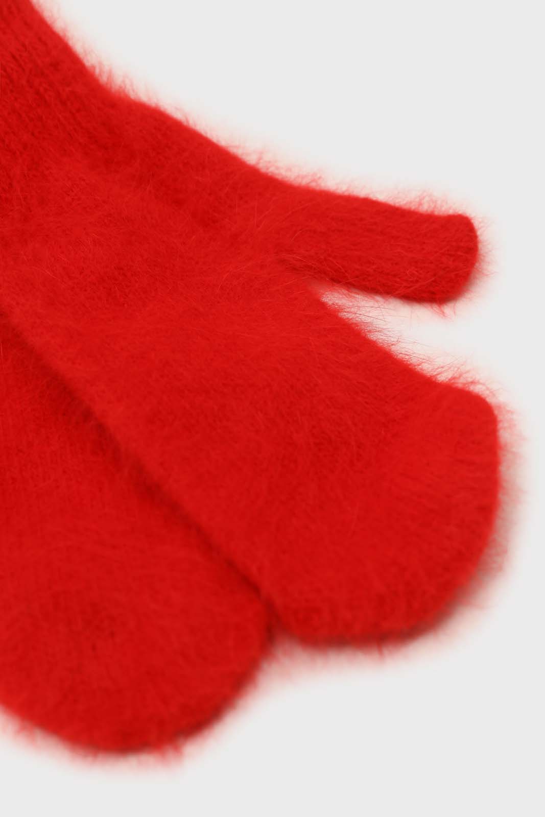 Bright red mohair mittens_4