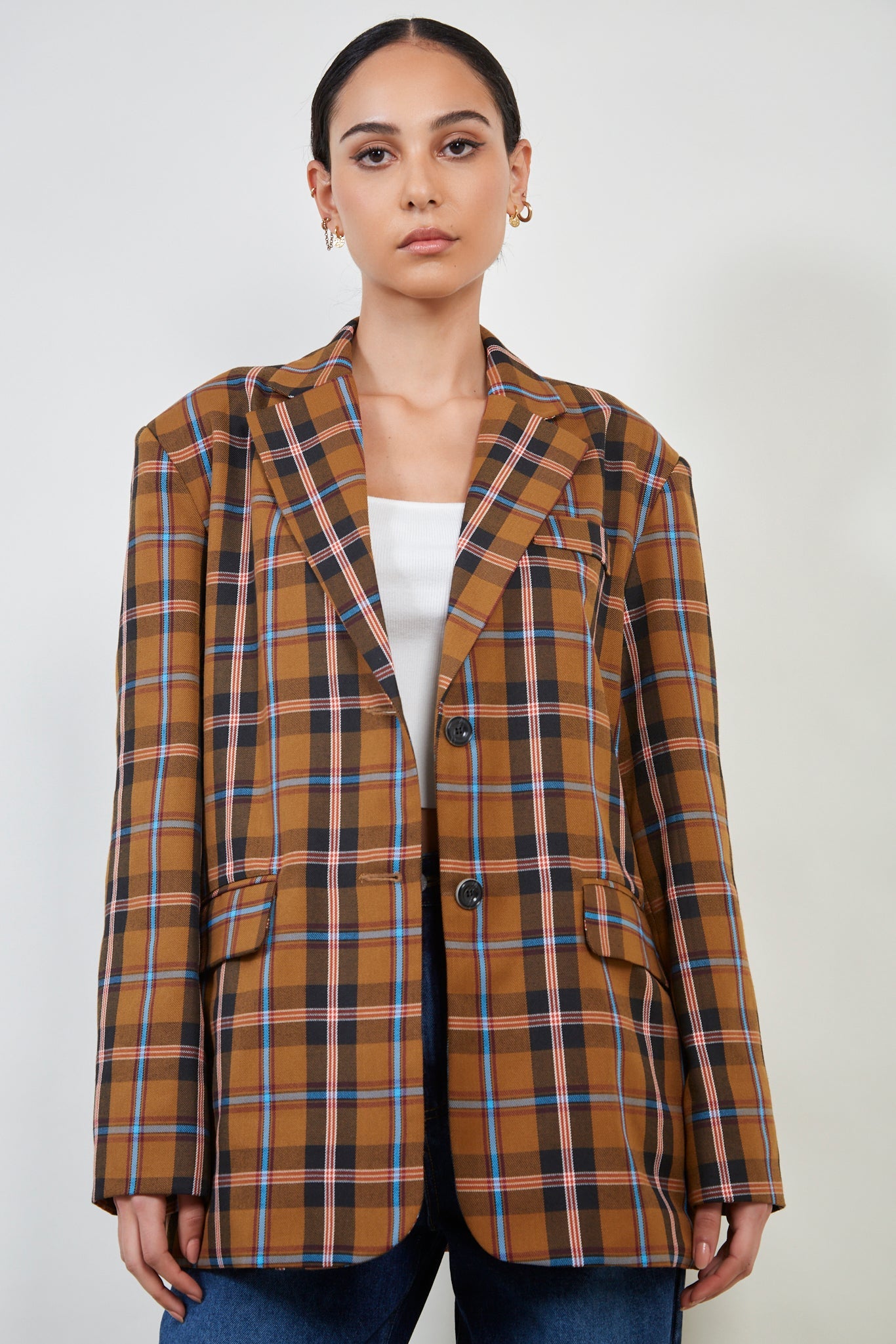 Brown bold checked jacket_2