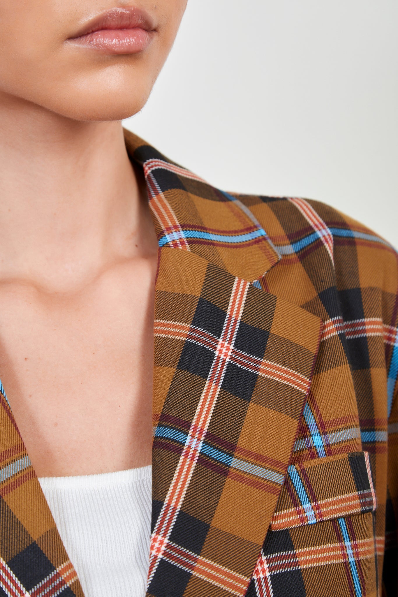 Brown bold checked jacket_4