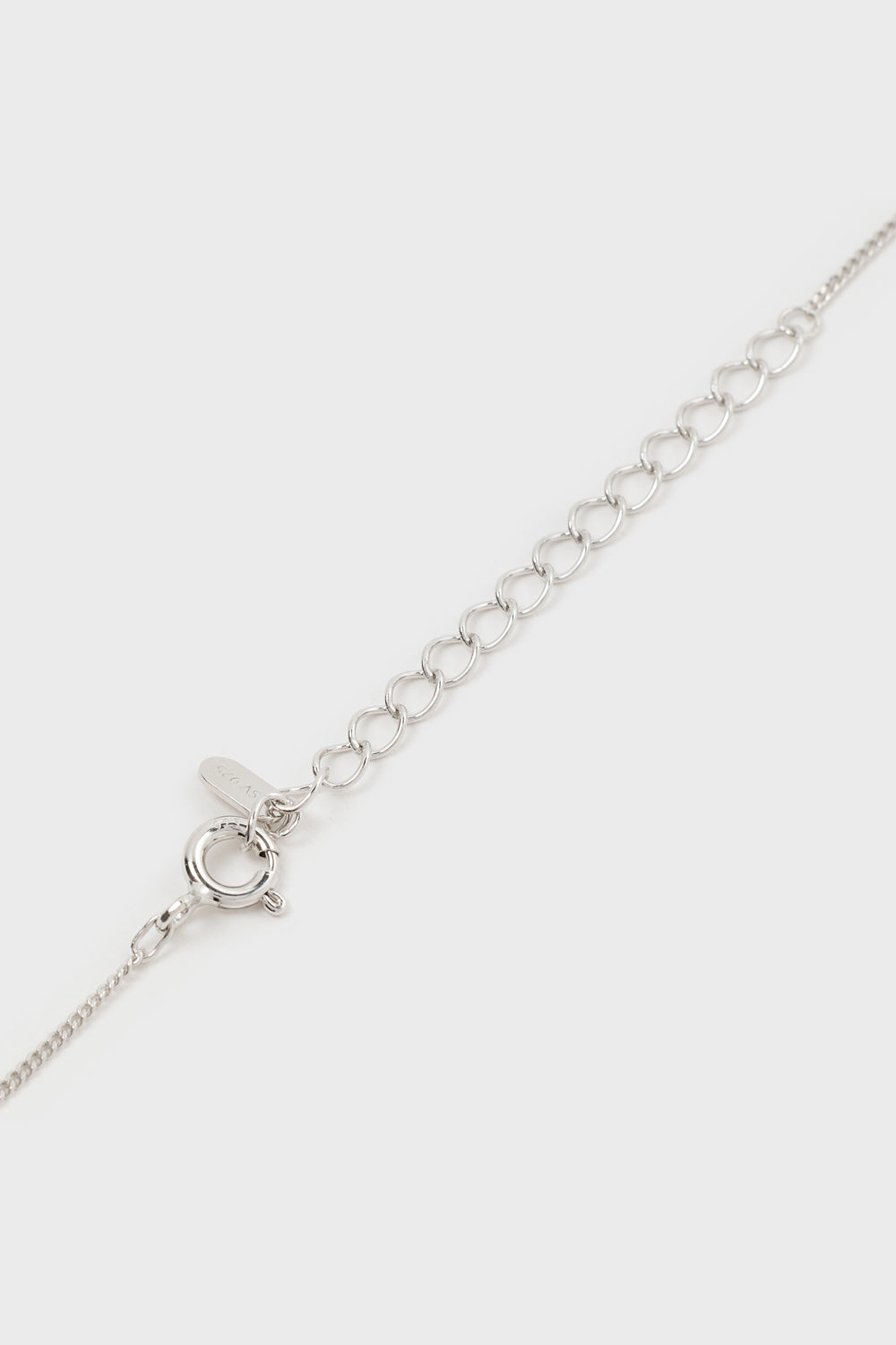 Brushed gold heart silver chain necklace_4