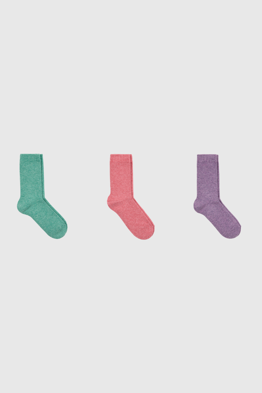 Smooth cashmere wool blend socks - Set of 3_1