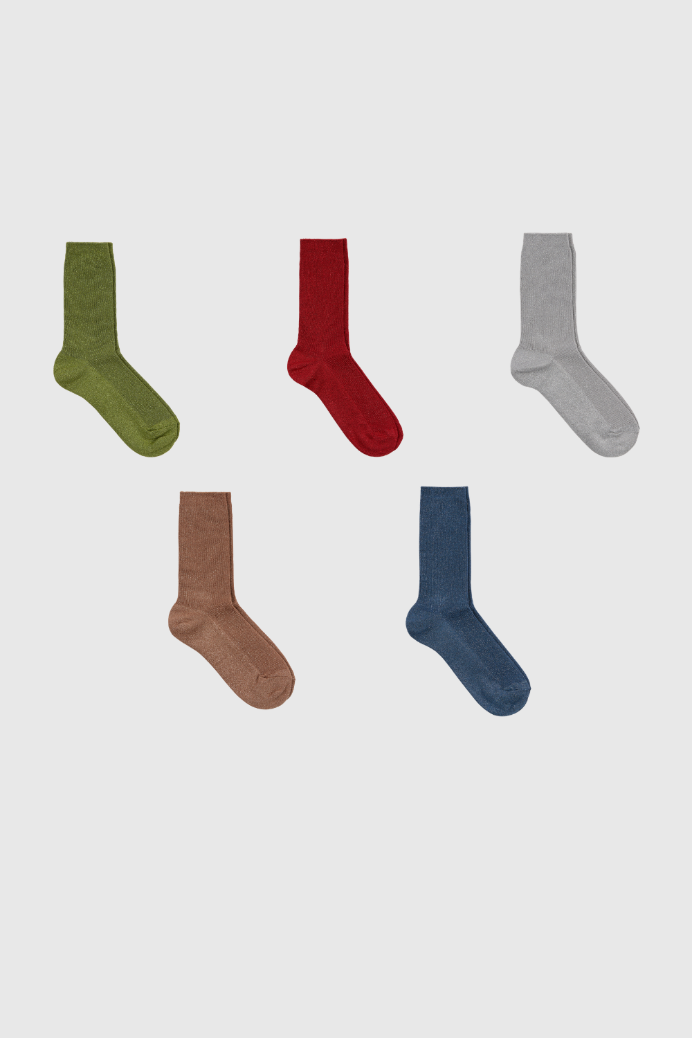 Modal blend ribbed socks - Set of 5