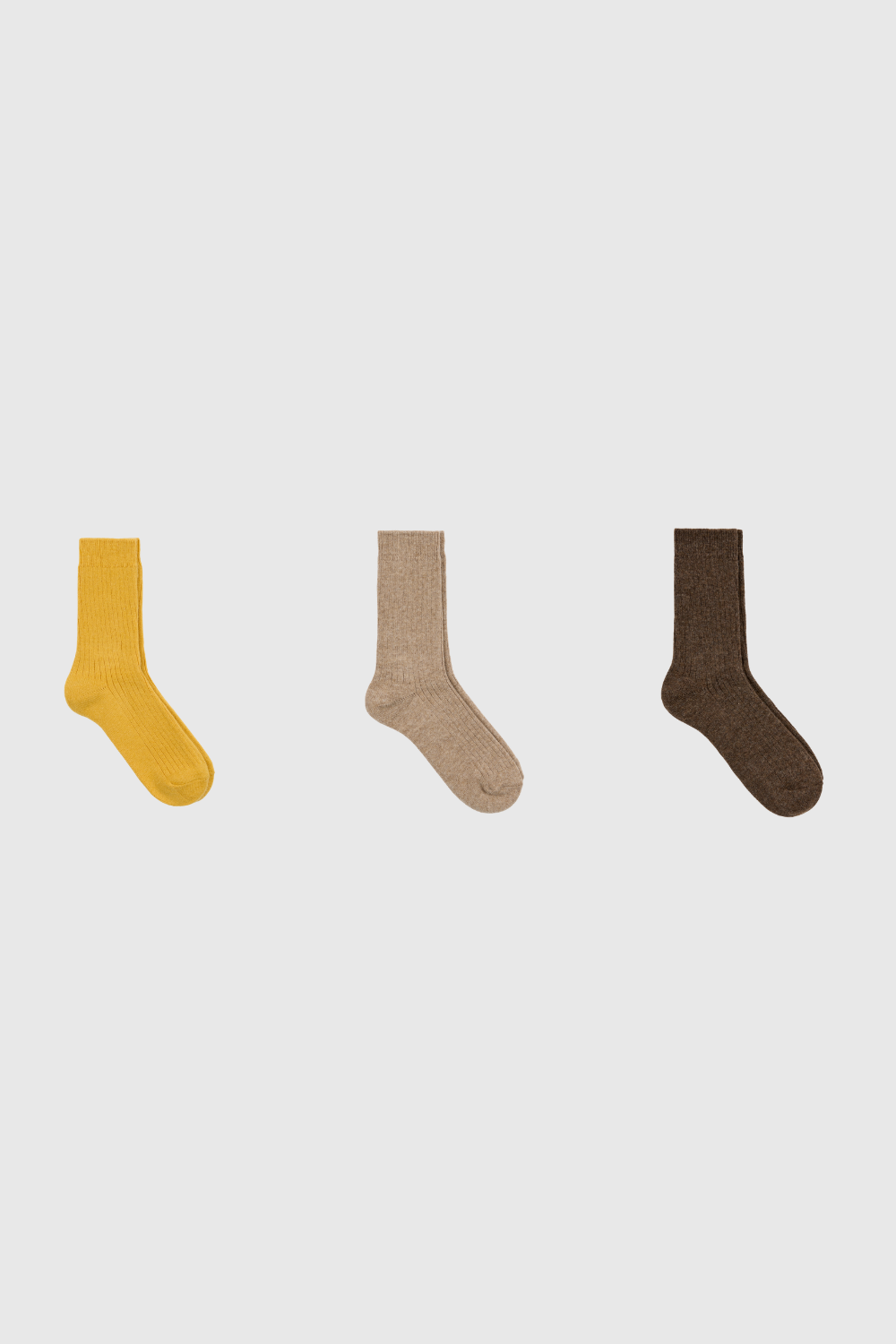 Ribbed cashmere wool blend socks - set of 3_1