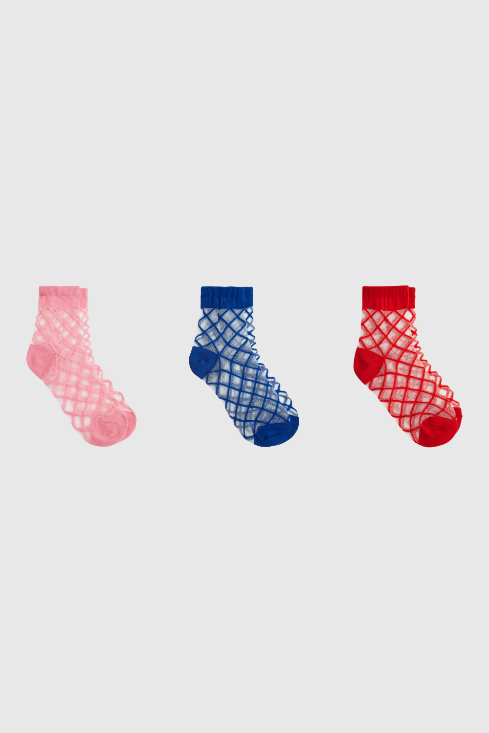 Sheer criss cross socks - Set of 3