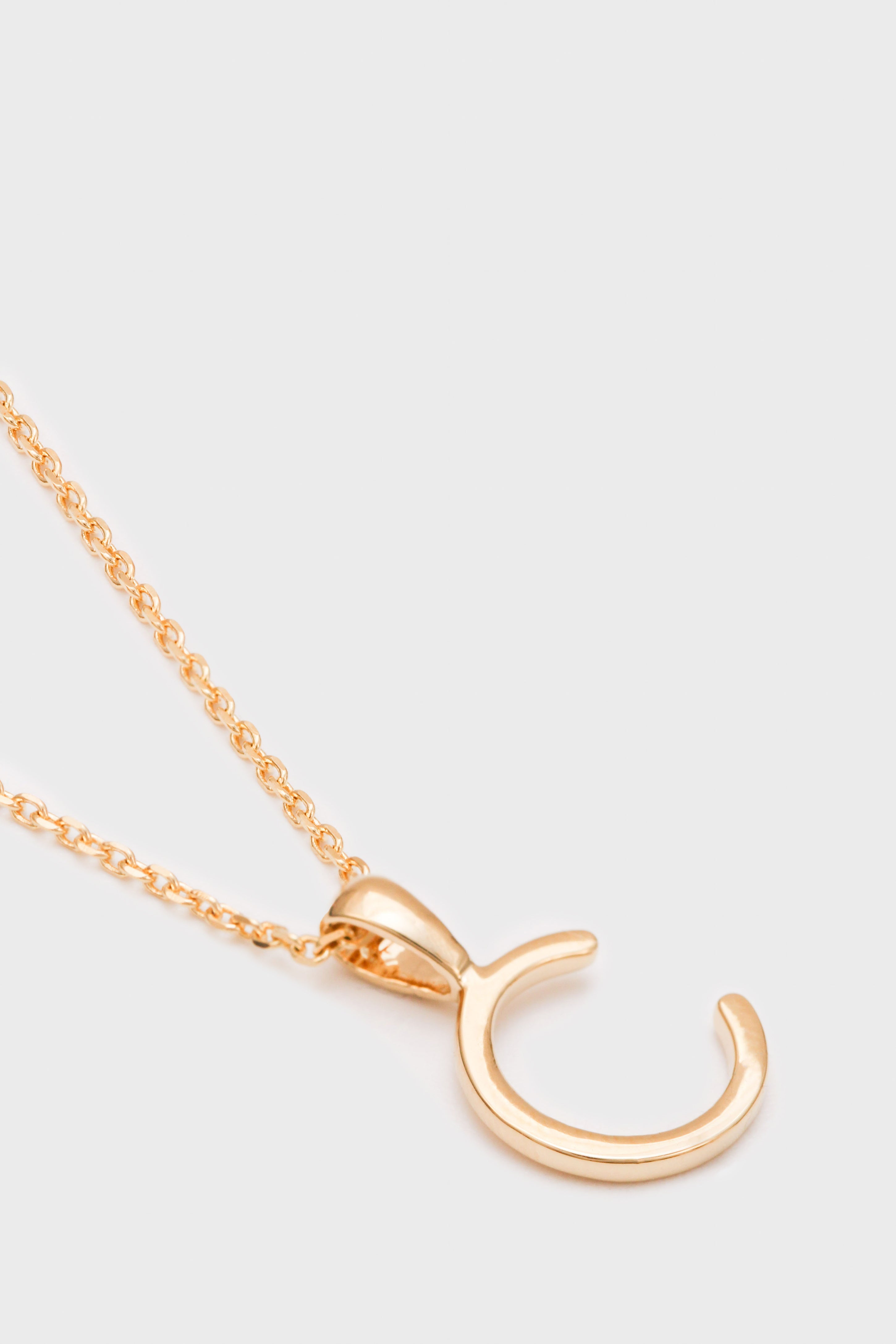 Charm necklace - Gold name initial letter 'C'_2