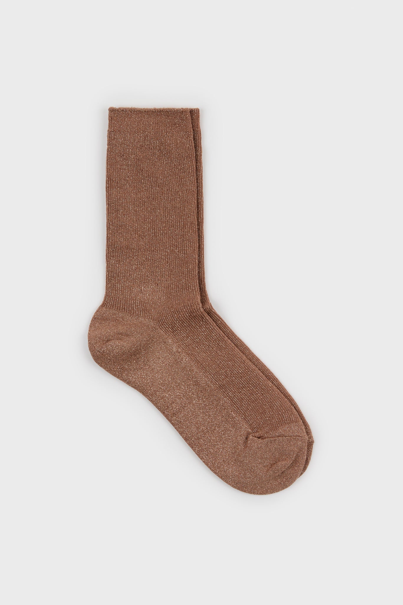 Camel modal blend ribbed socks_1