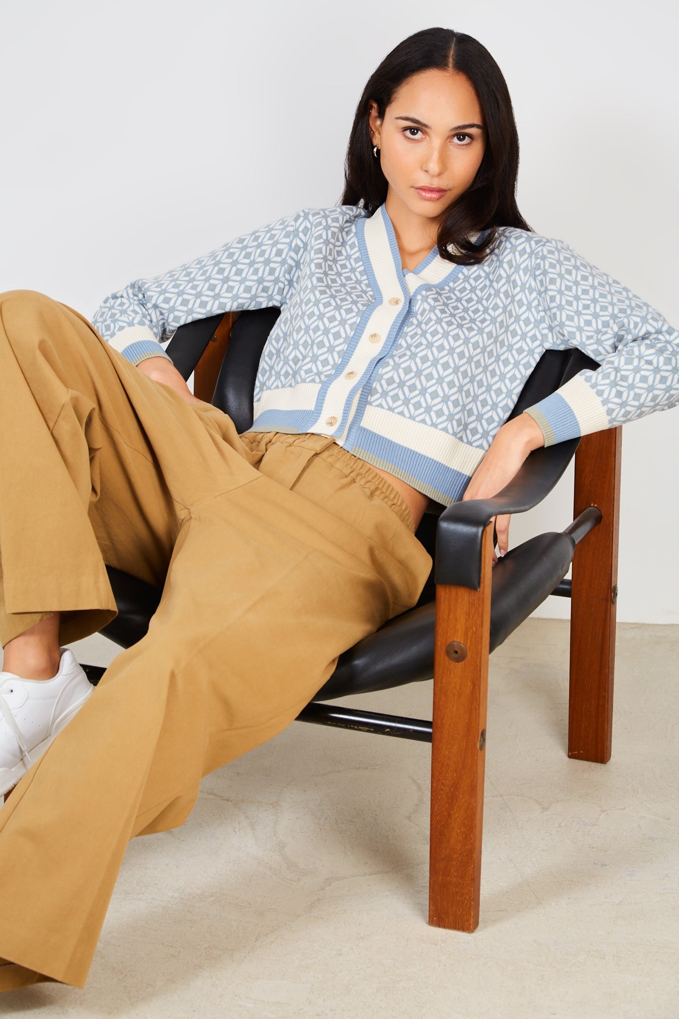 Camel brown wide leg trousers_5