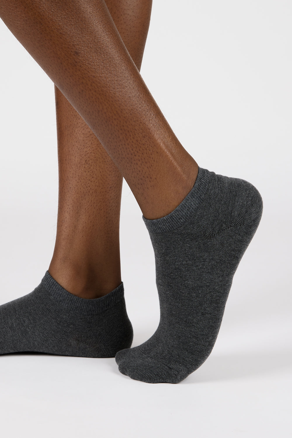 Charcoal grey classic ankle socks_3