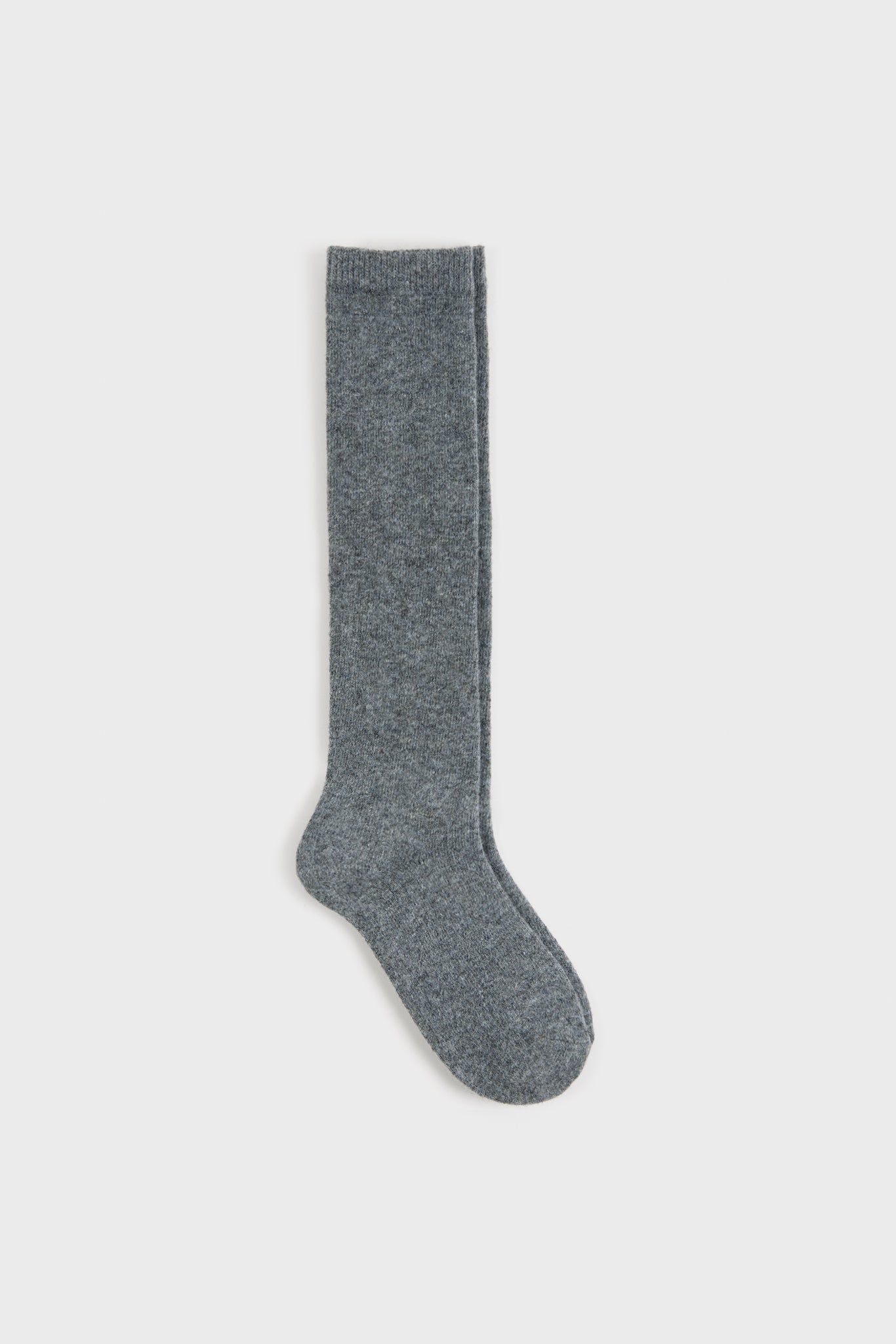Charcoal grey knee high cashmere blend socks_1