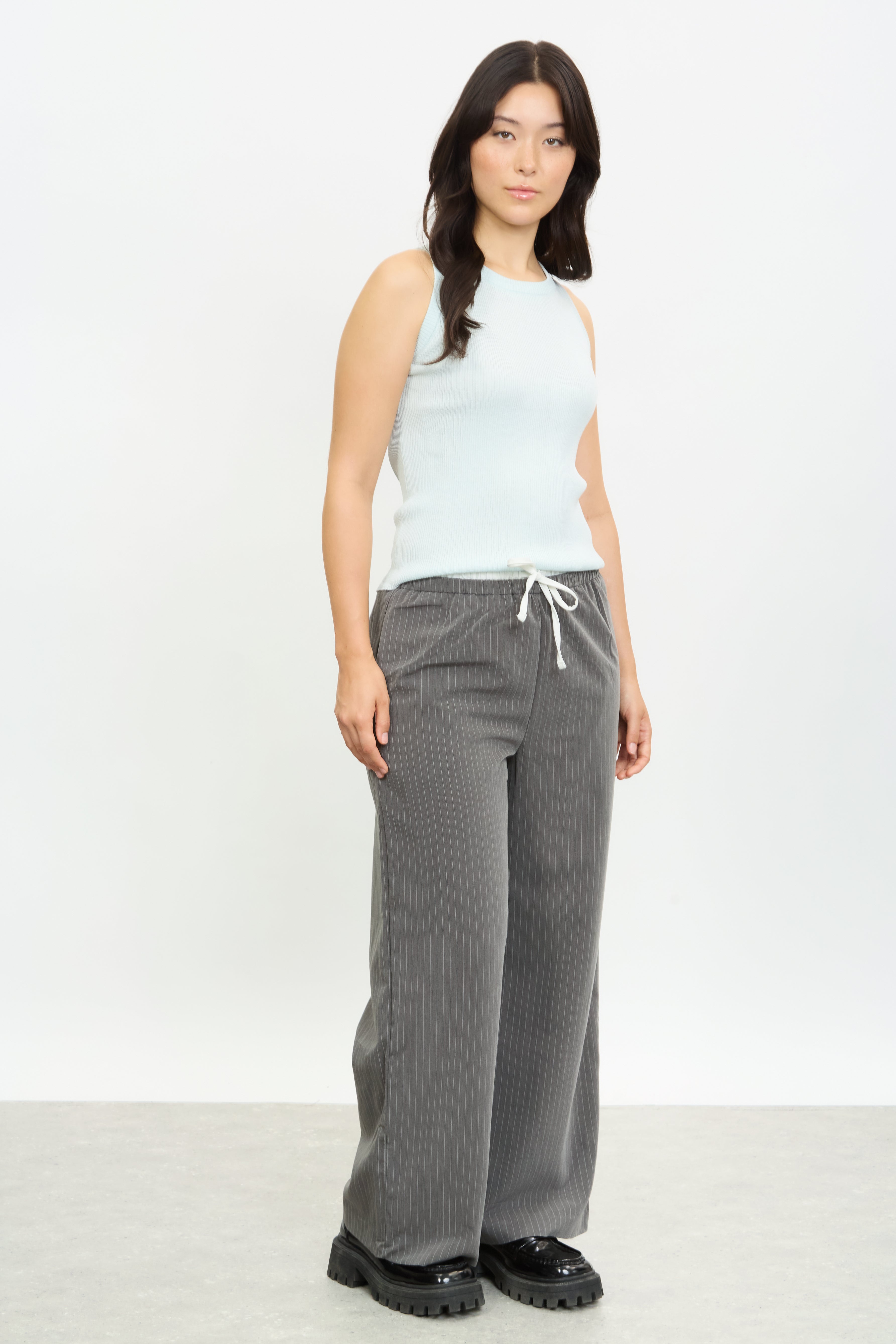 Charcoal grey pinstripe boxer trousers_4