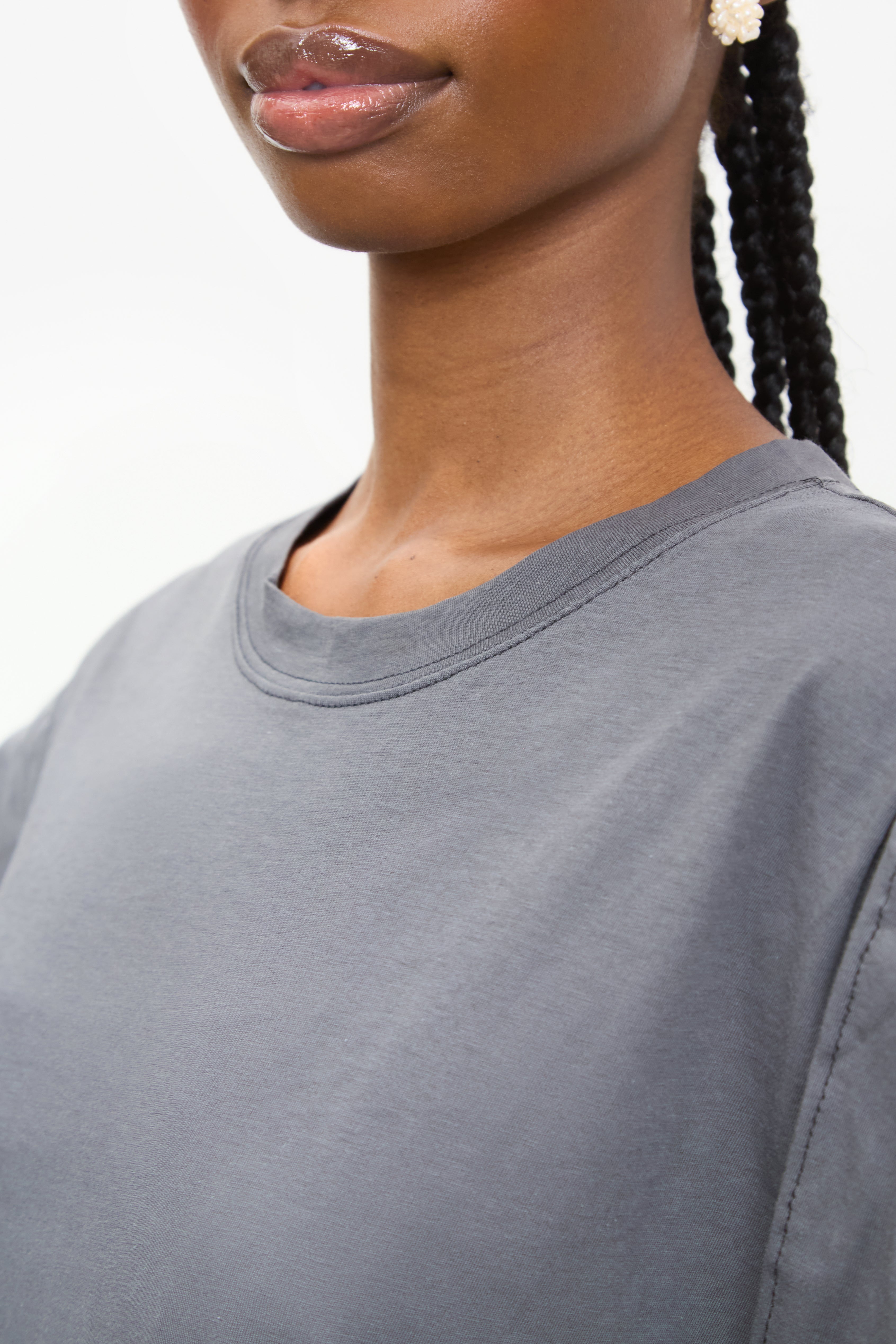 Charcoal padded shoulder tank_3