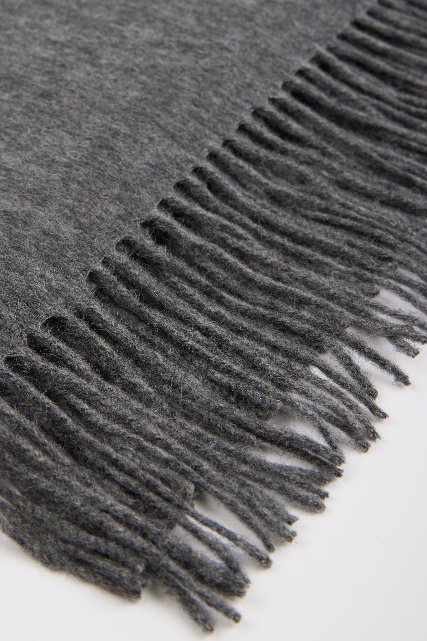 Charcoal grey pure wool scarf_4