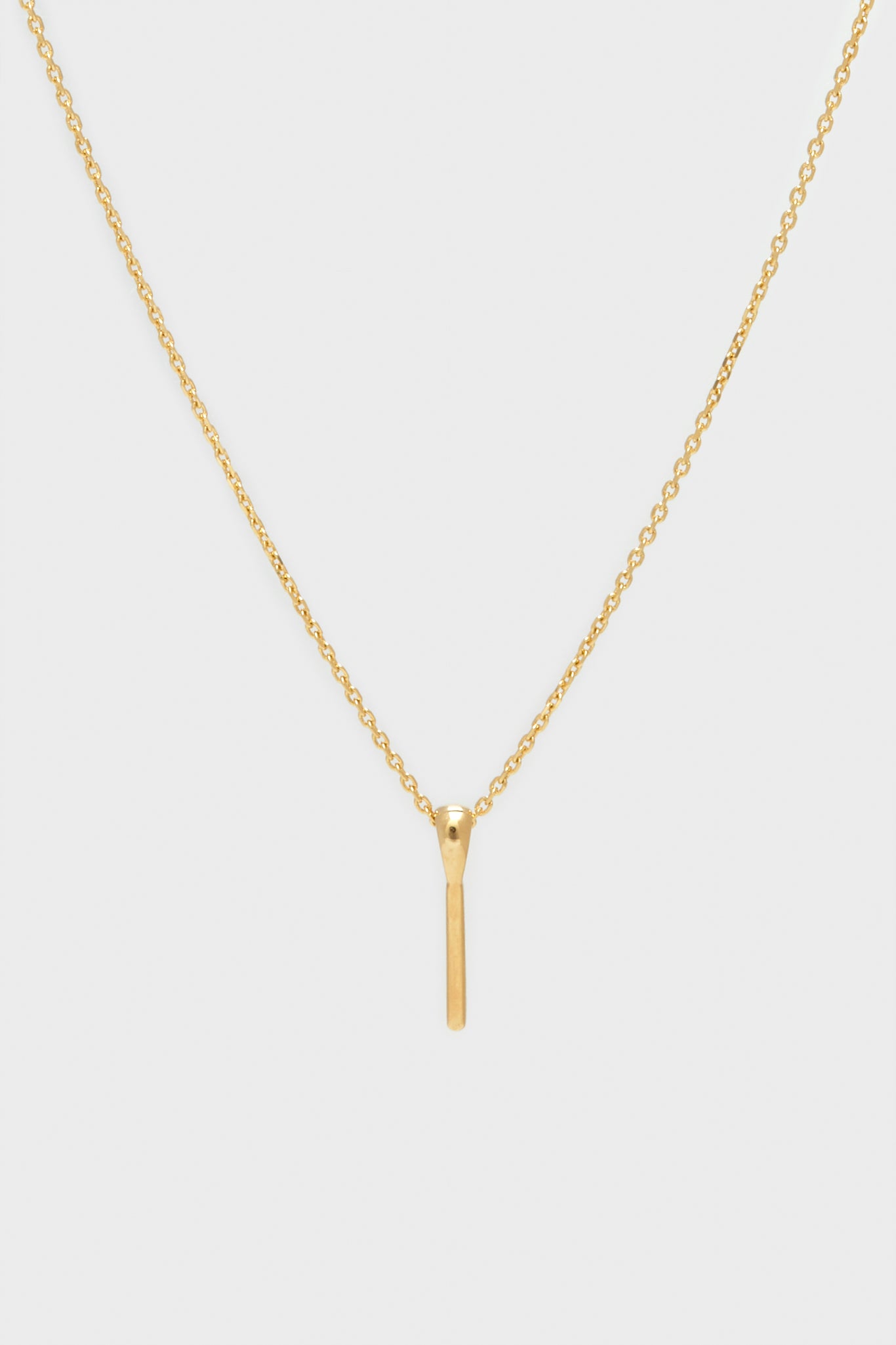 Charm necklace - Gold name initial letter 'I'_1