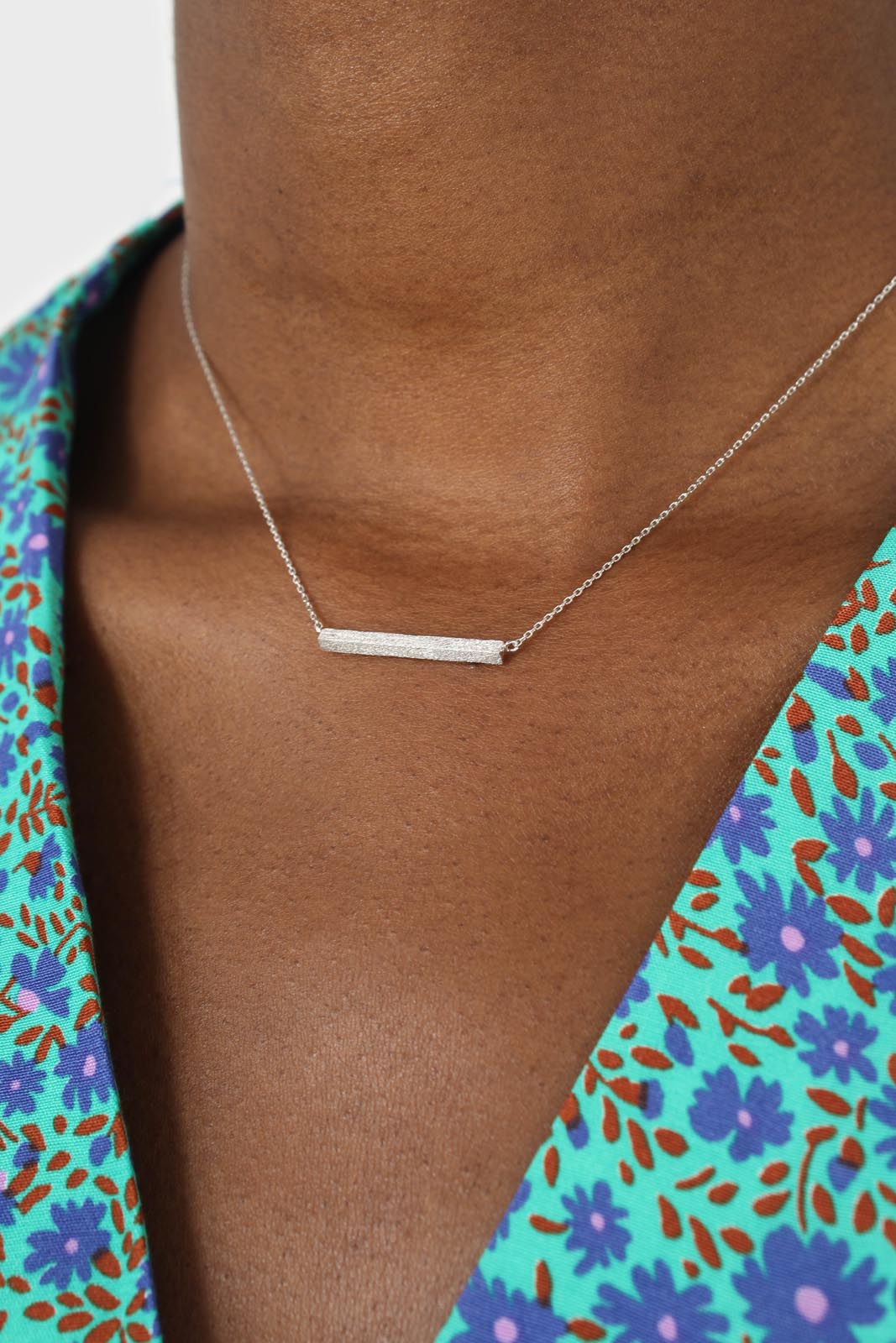 Charm necklace - Silver bar_2