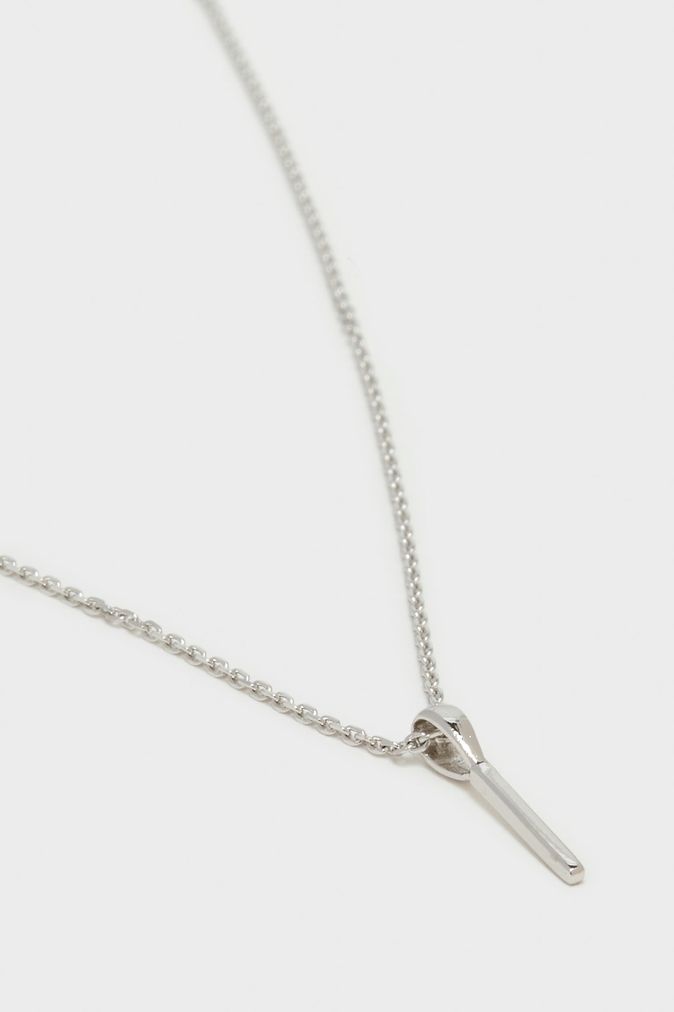 Charm necklace - Silver name initial letter 'I'_2