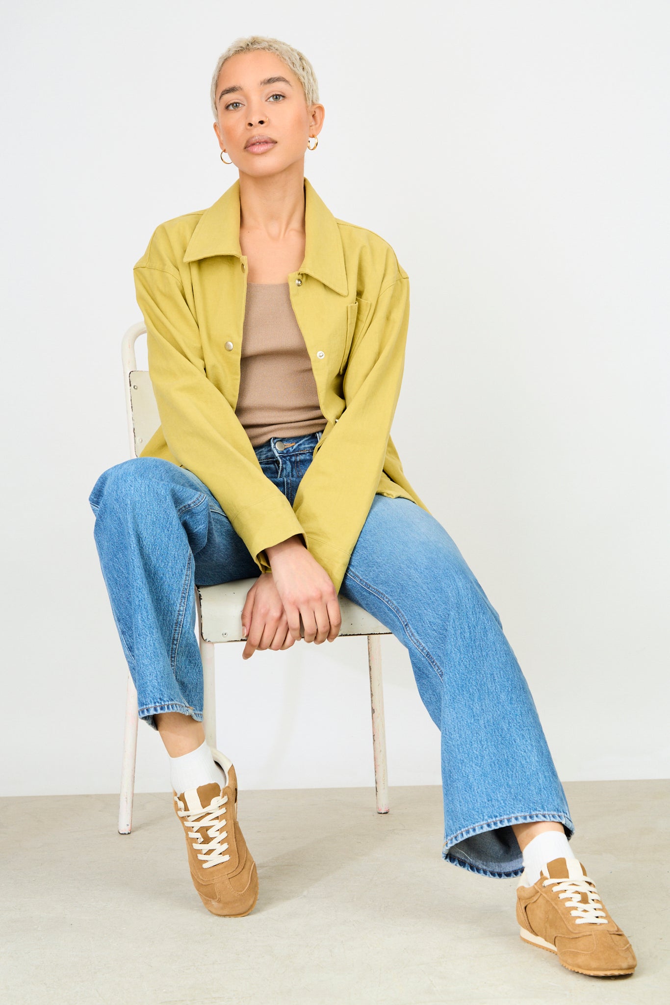 Chartreuse triple pocket short jacket_5