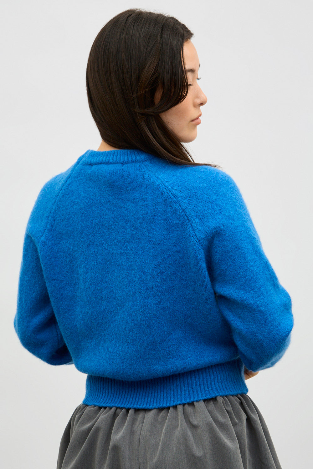 Cobalt blue pure wool crew neck jumper_2