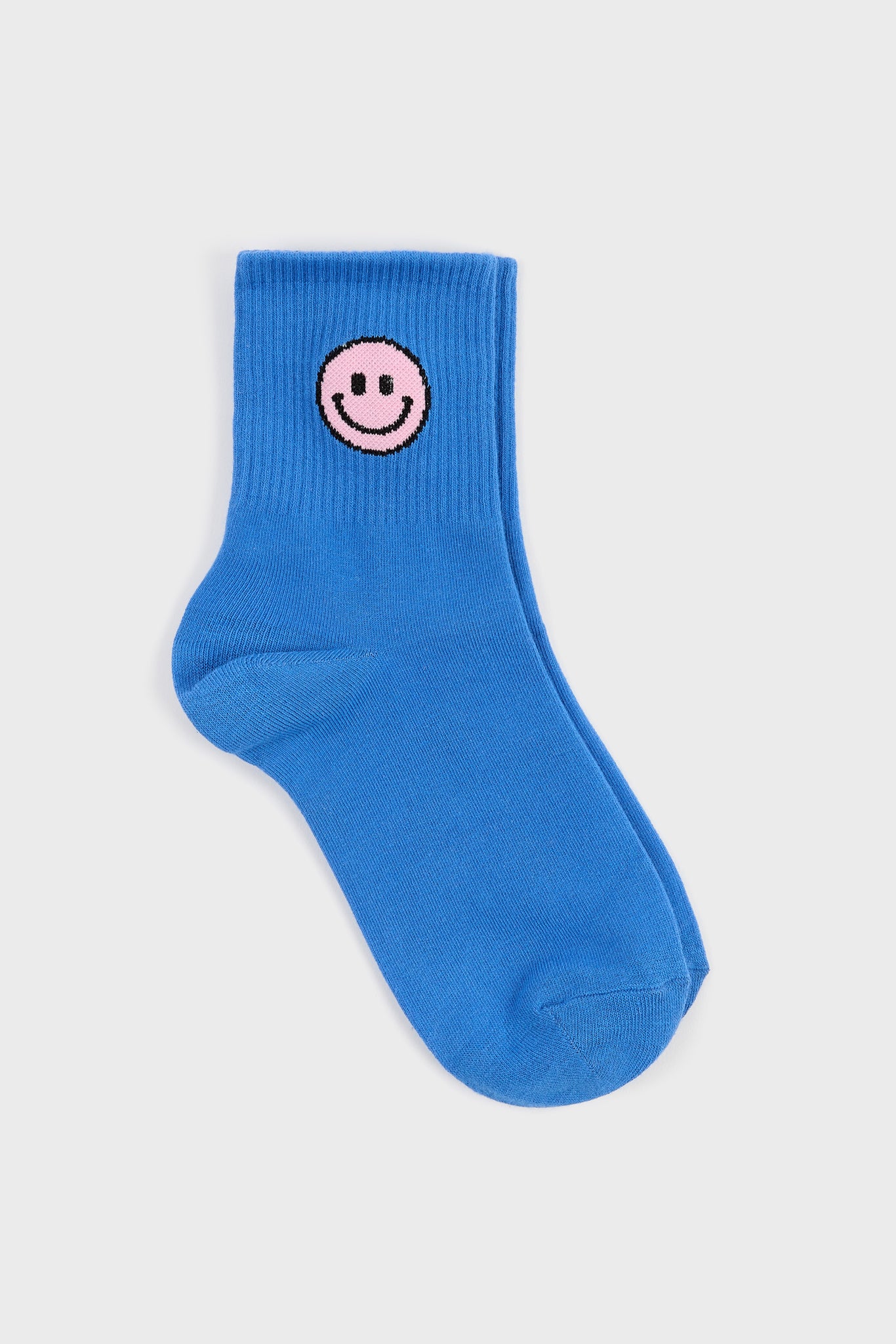 Cobalt blue smiley face socks_3