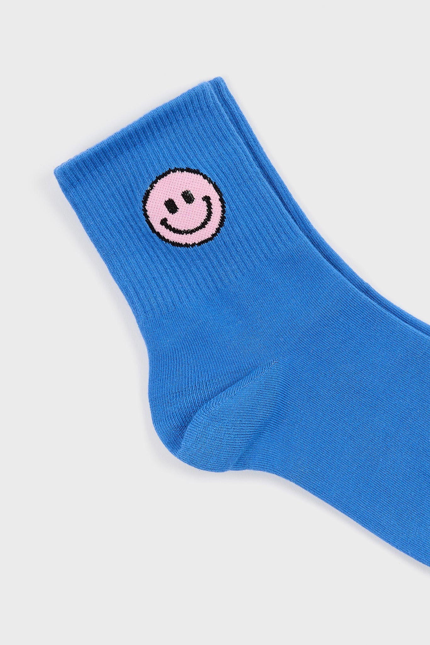 Cobalt blue smiley face socks_4