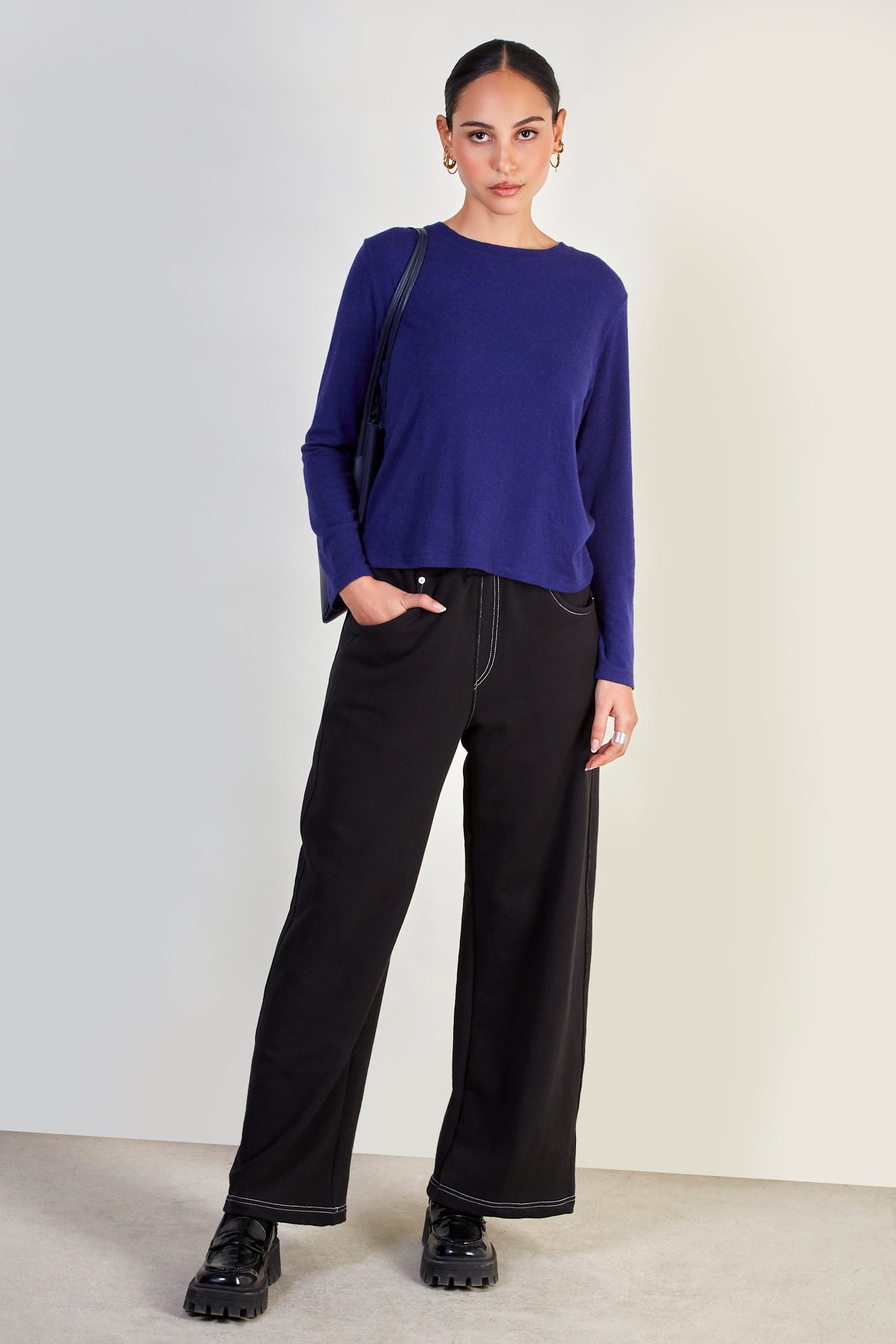 Cobalt blue long sleeved tee_2