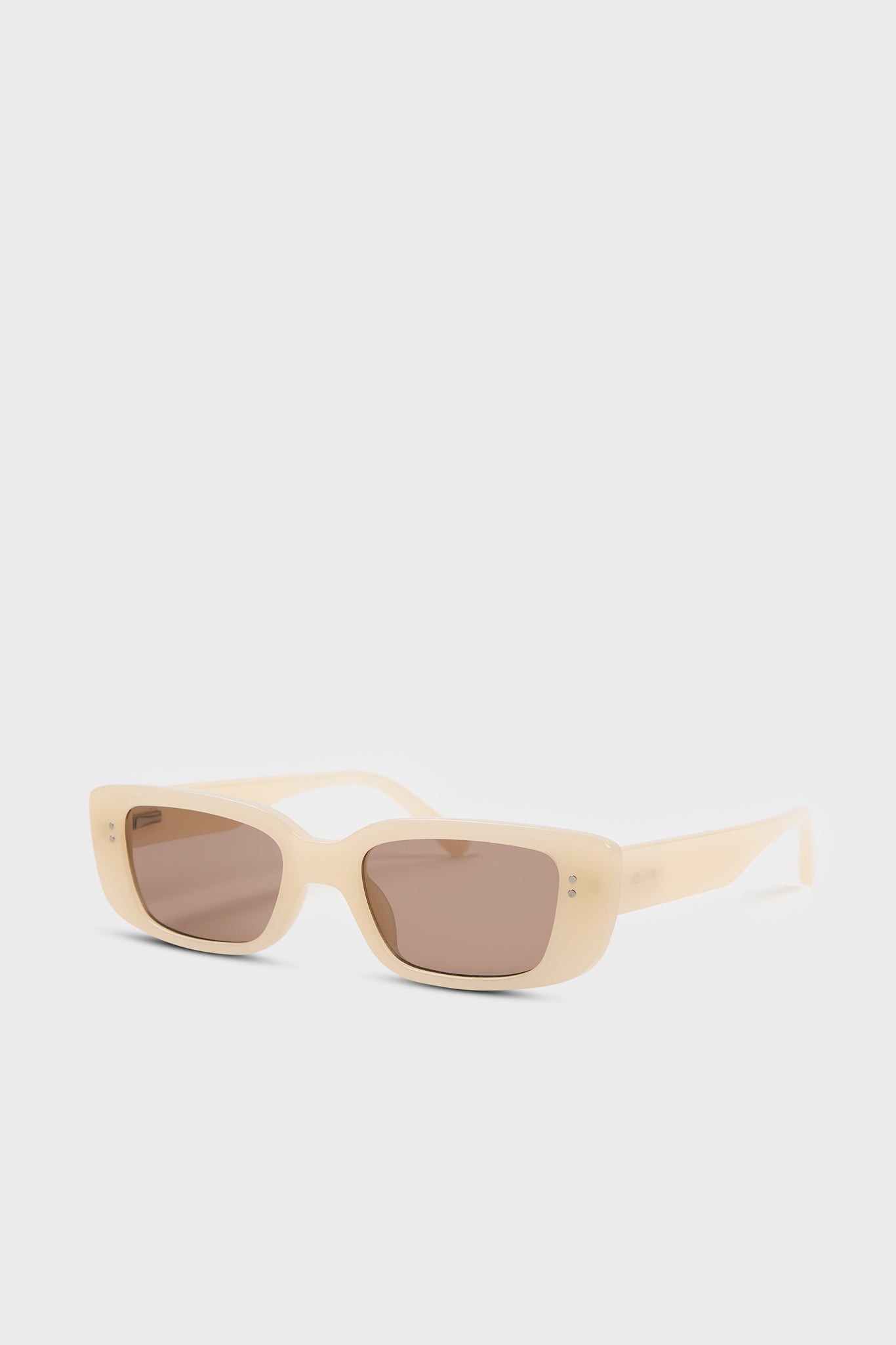 Cream thin rectangular sunglasses_2