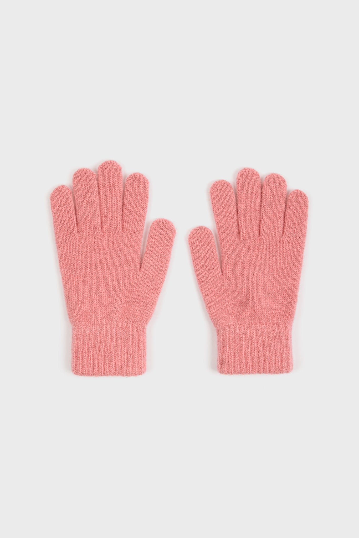 Dusty pink wool blend gloves_2
