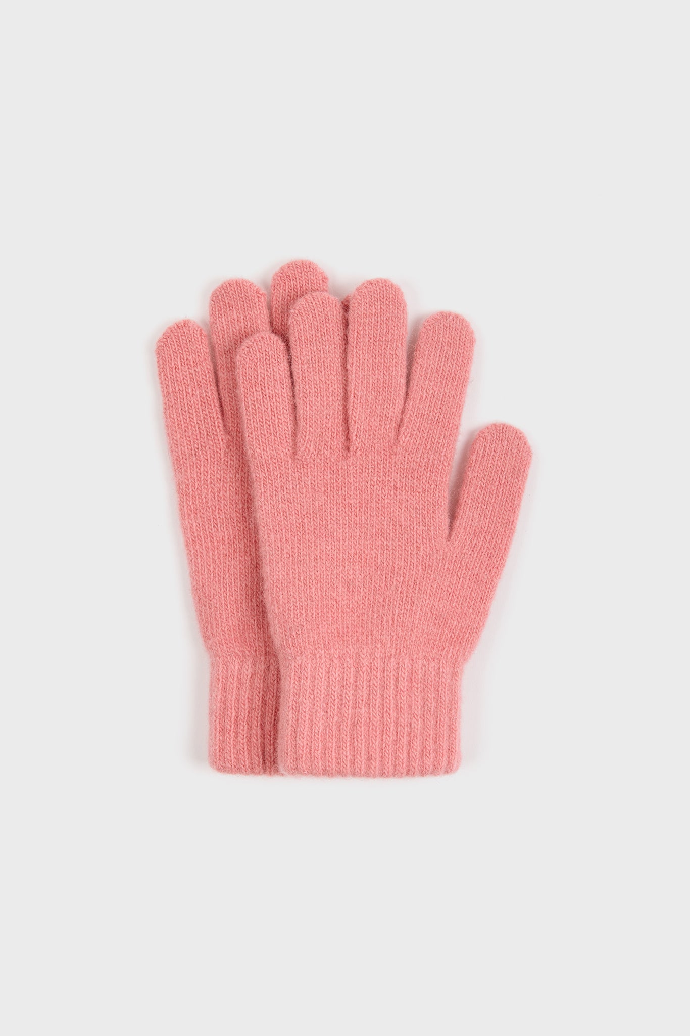 Dusty pink wool blend gloves_1