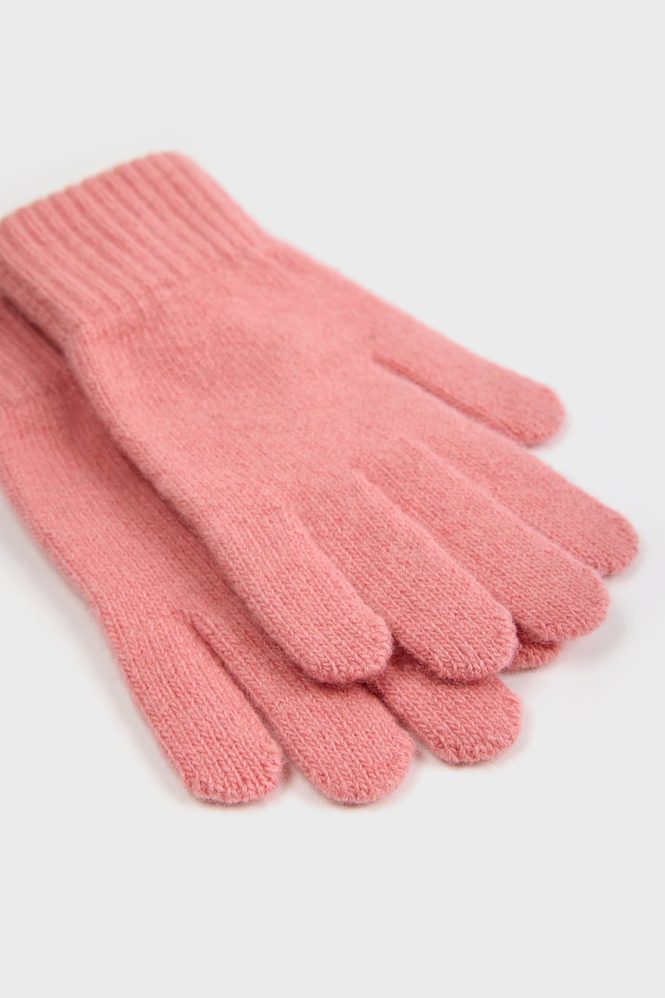 Dusty pink wool blend gloves_4