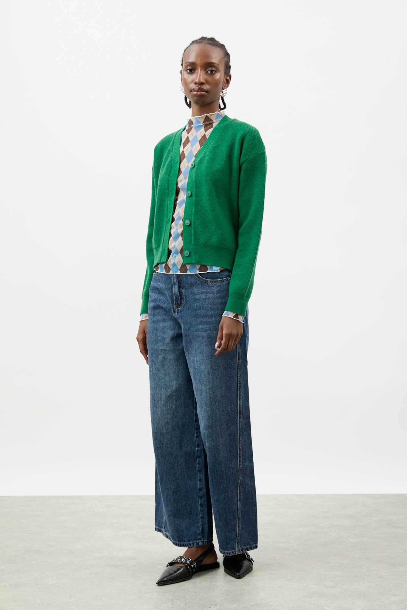 Emerald green smart cardigan_4
