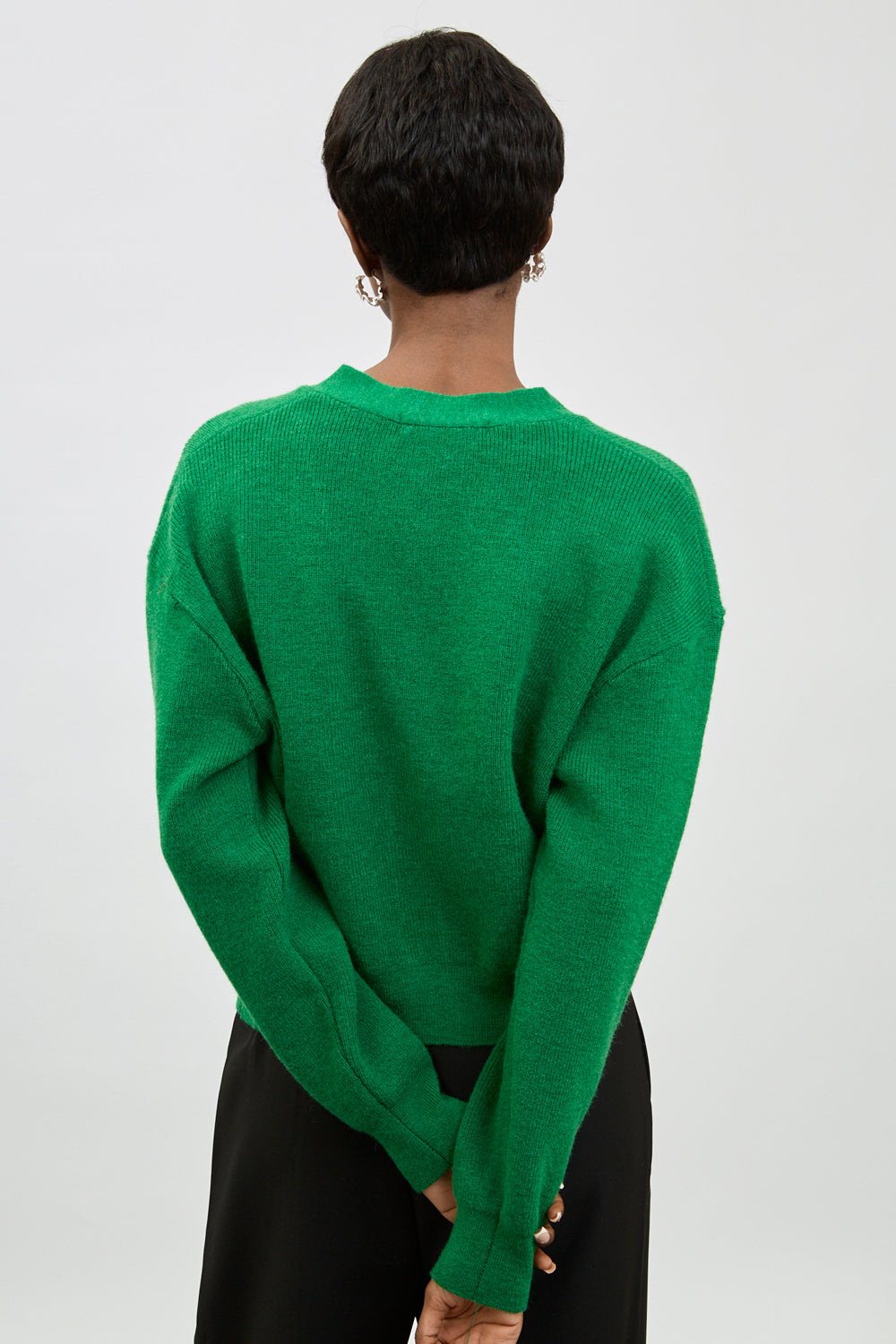 Emerald green smooth smart cardigan_2