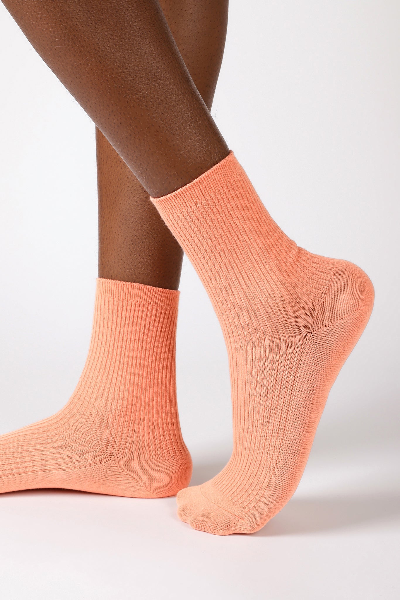 Coral classic ribbed socks_1