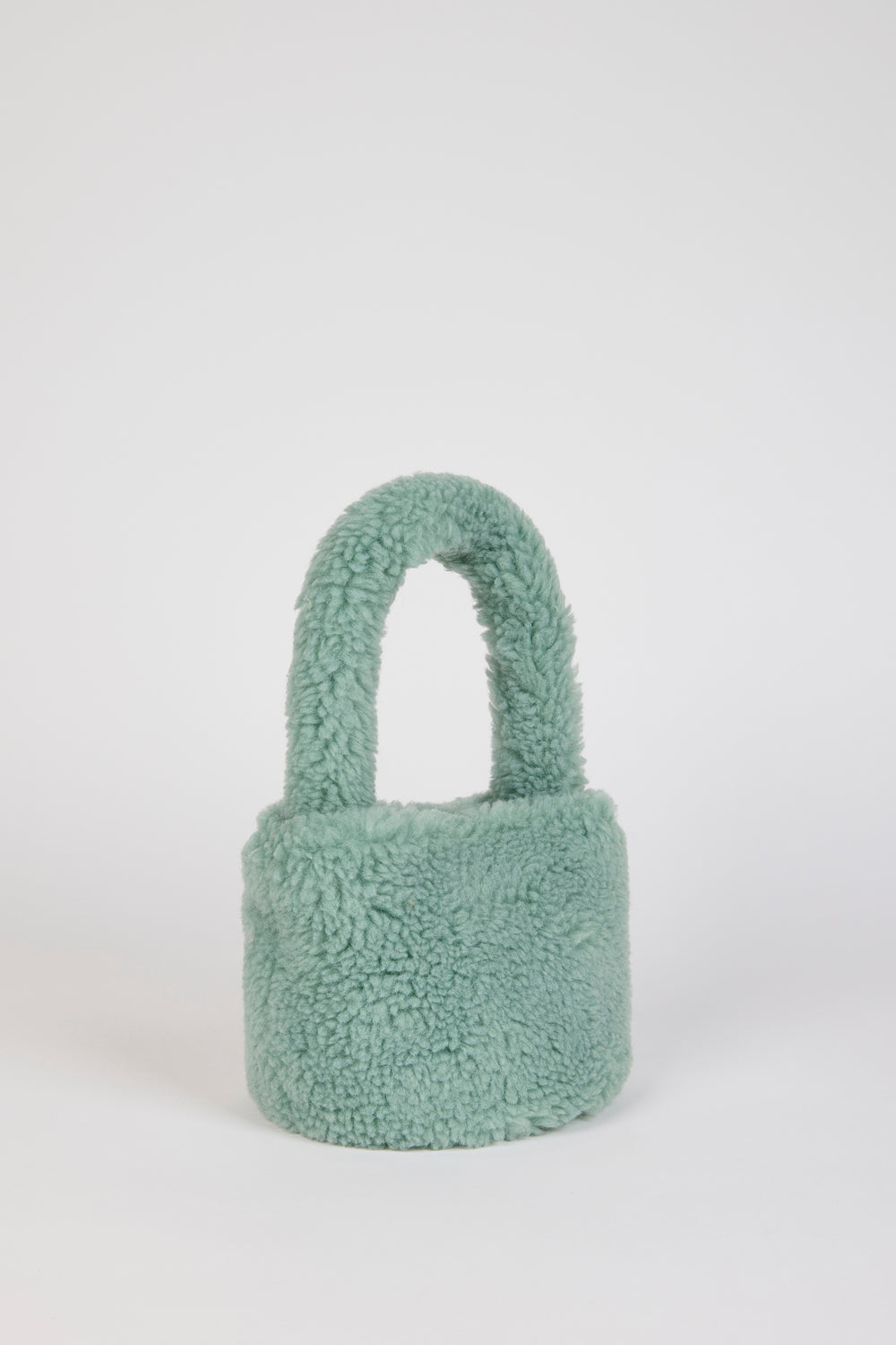 Mint shearling bucket bag_2