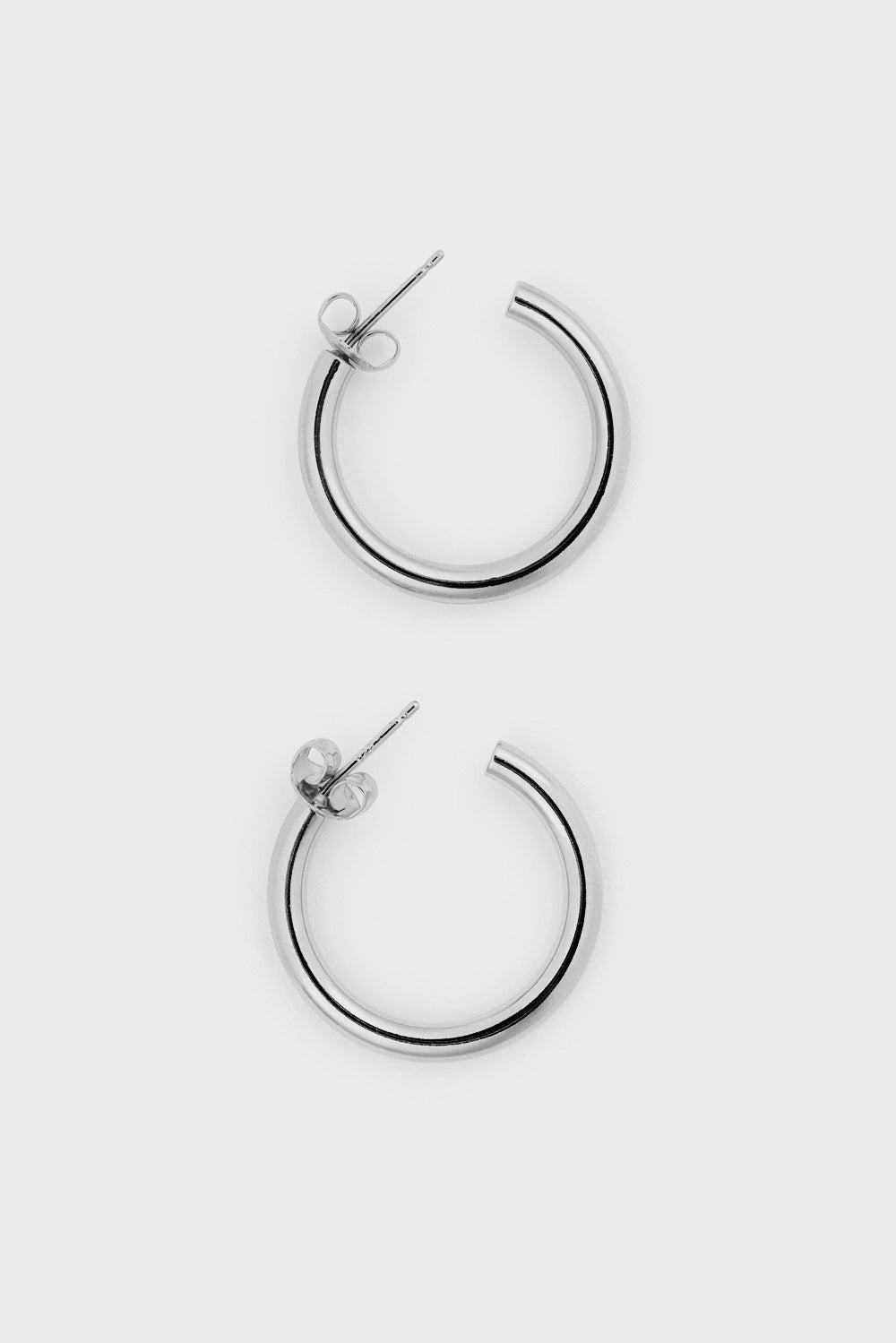 Silver 25mm thick perfect circle hoops_3