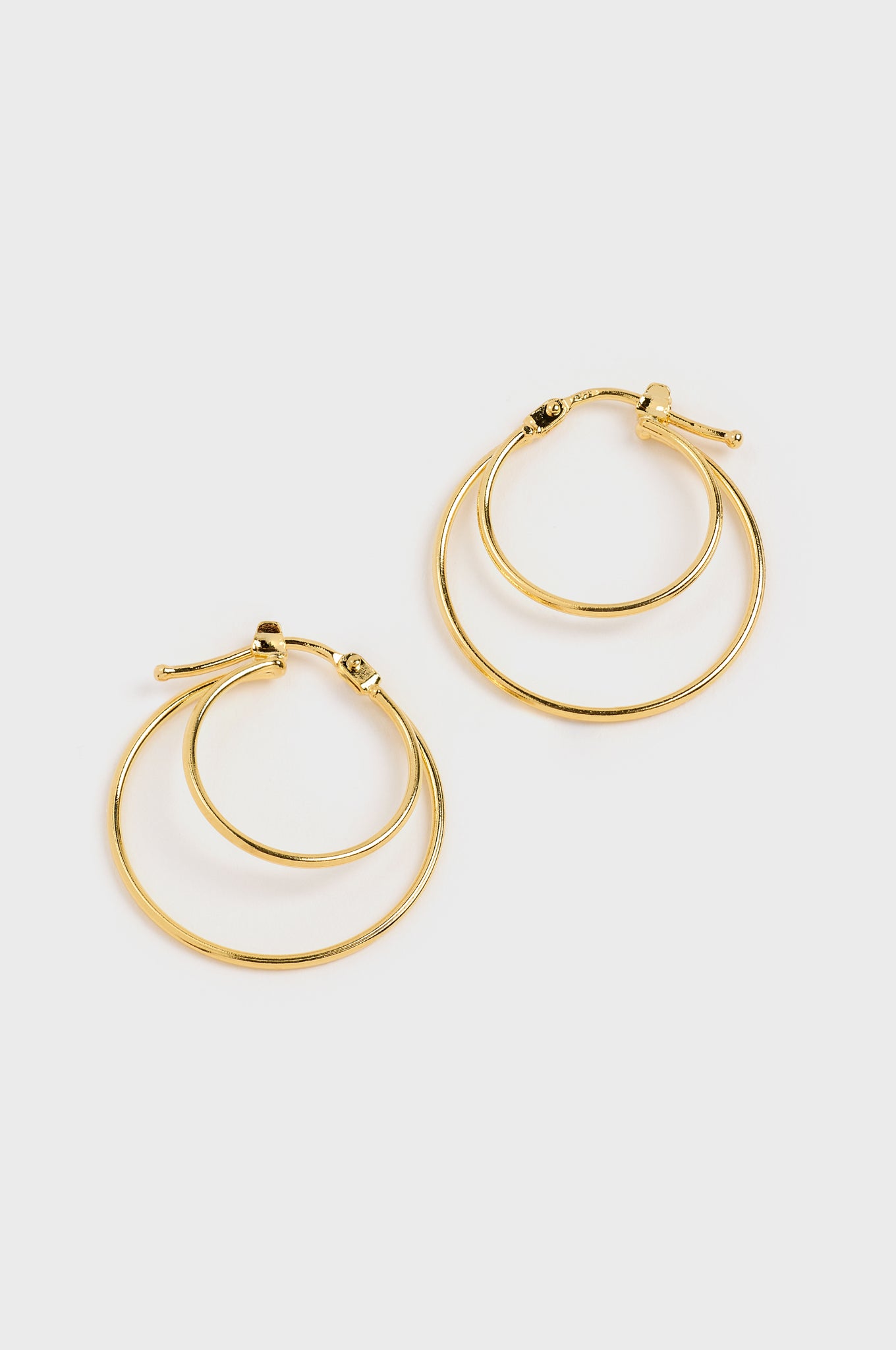 Gold double hoop earring_3