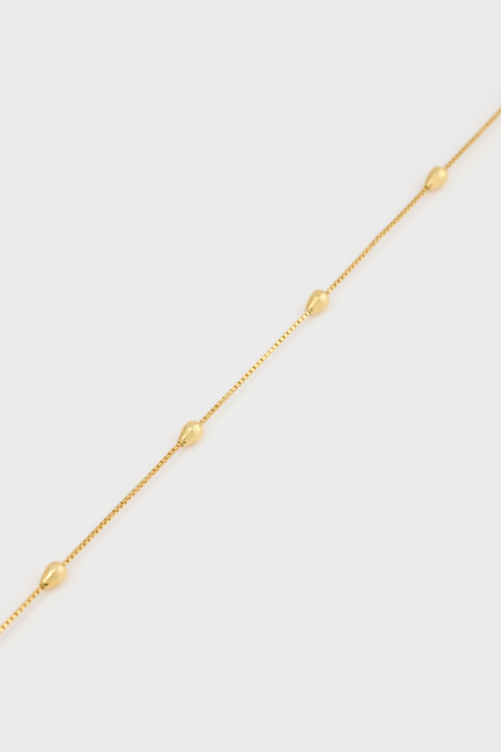 Gold droplet chain necklace_2