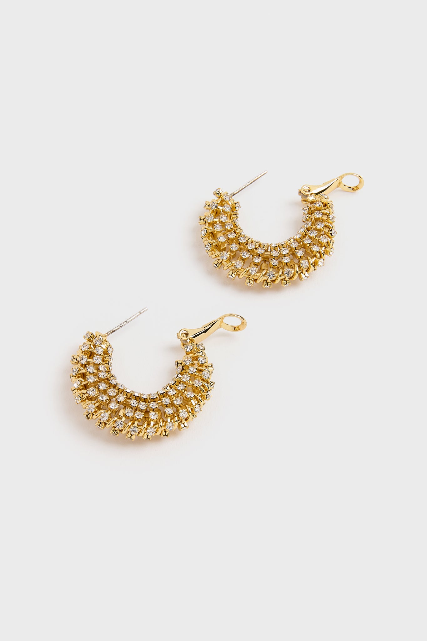 Gold large diamante hoop earrings_2