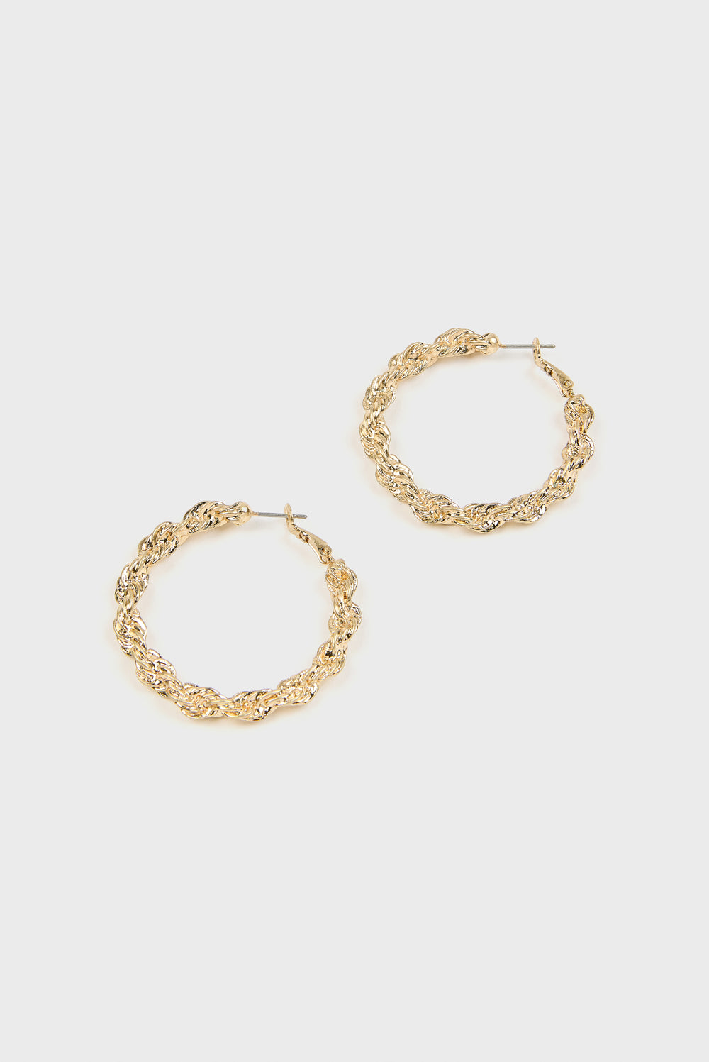 Gold large twisted hoop earrings_1