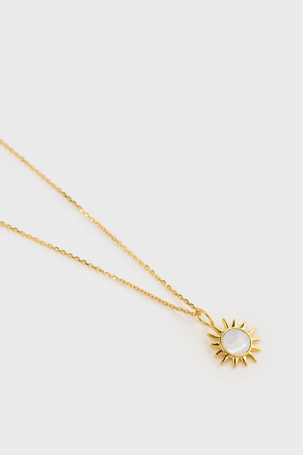Gold opalescent sun charm necklace_2