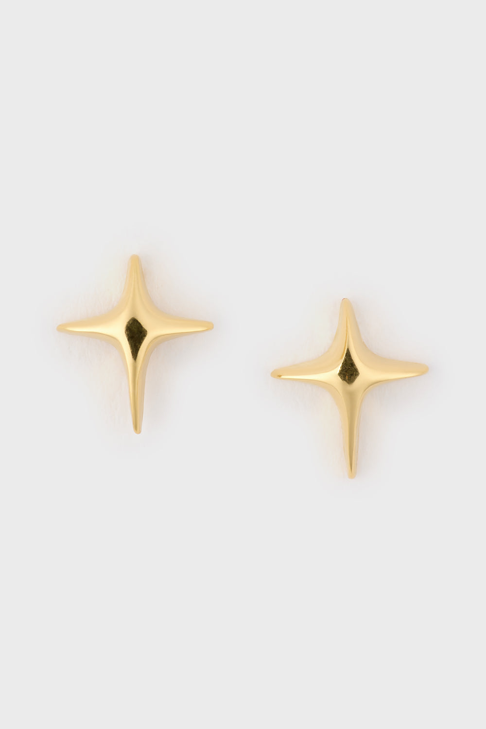 Gold thick sparkle cross stud earrings_1