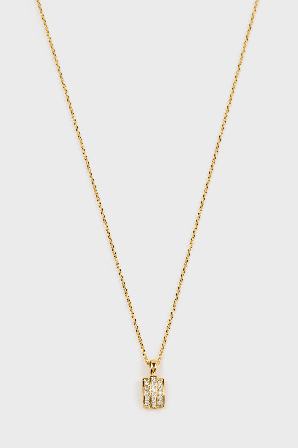 Gold triple line diamante necklace_1